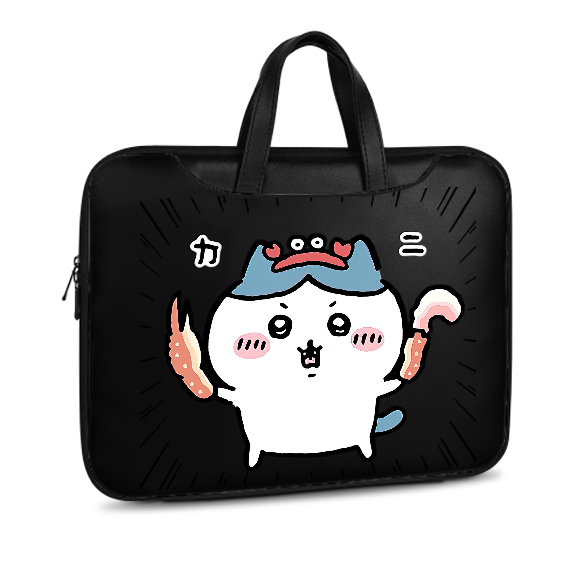 （画像用） ちいかわ ハチワレ Chii-kawa hachiware レザーラップトップバッグ　ノートパソコンケース