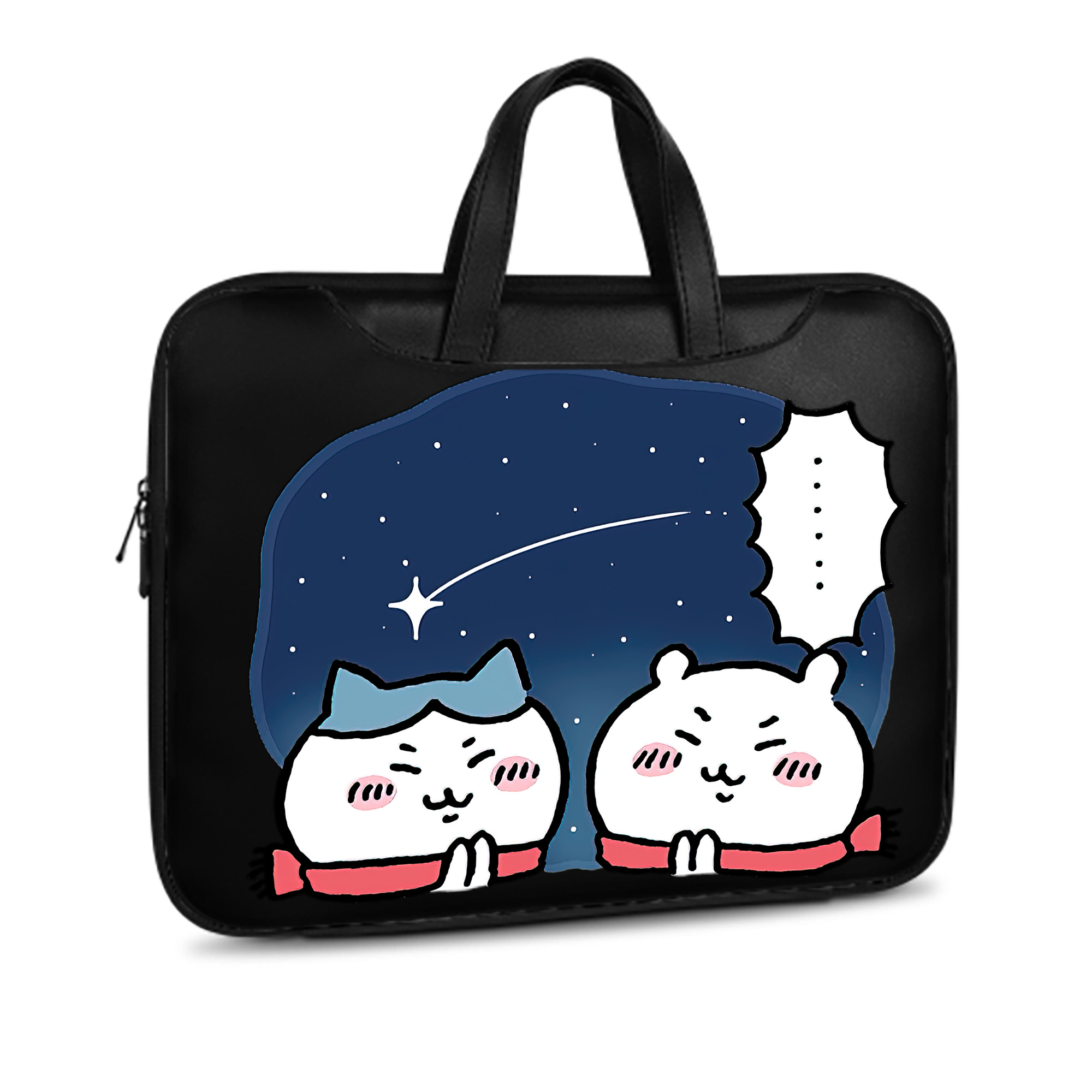 （画像用） ちいかわ ハチワレ Chii-kawa hachiware レザーラップトップバッグ　ノートパソコンケース