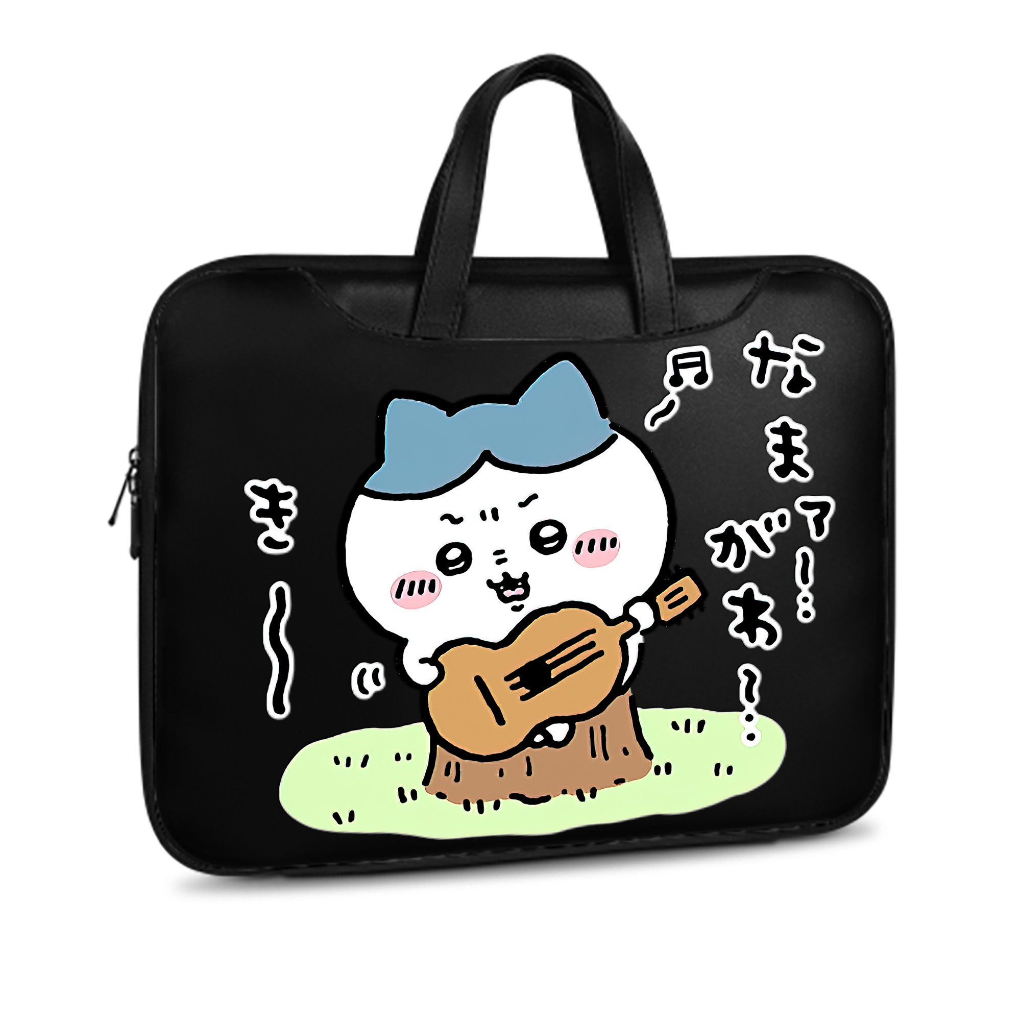 （画像用） ちいかわ ハチワレ Chii-kawa hachiware レザーラップトップバッグ　ノートパソコンケース