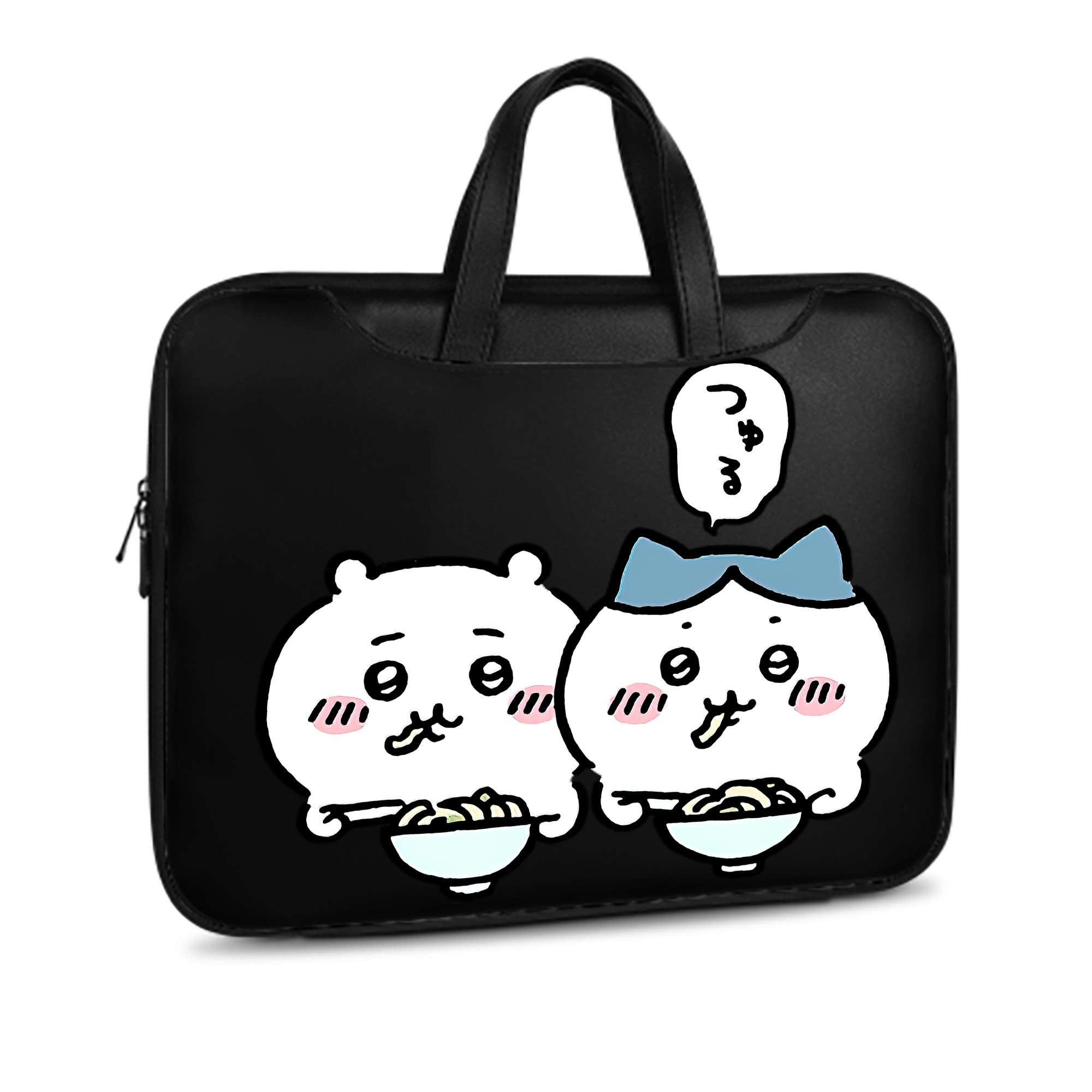 （画像用） ちいかわ ハチワレ Chii-kawa hachiware レザーラップトップバッグ　ノートパソコンケース