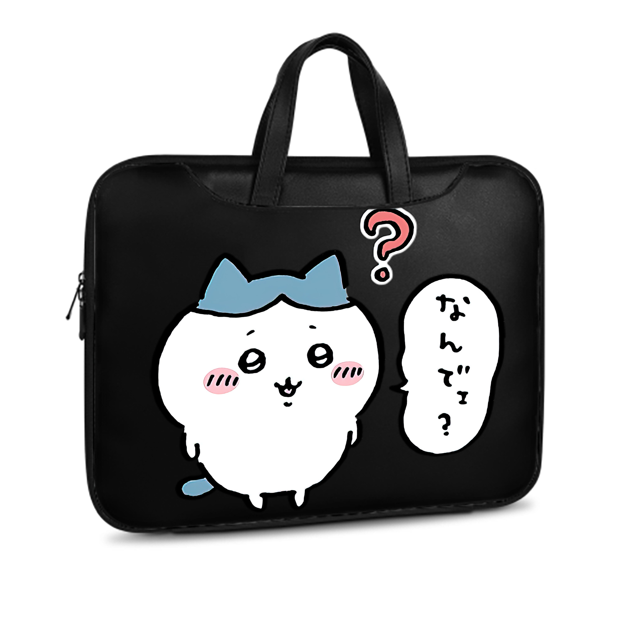 （画像用） ちいかわ ハチワレ Chii-kawa hachiware レザーラップトップバッグ　ノートパソコンケース