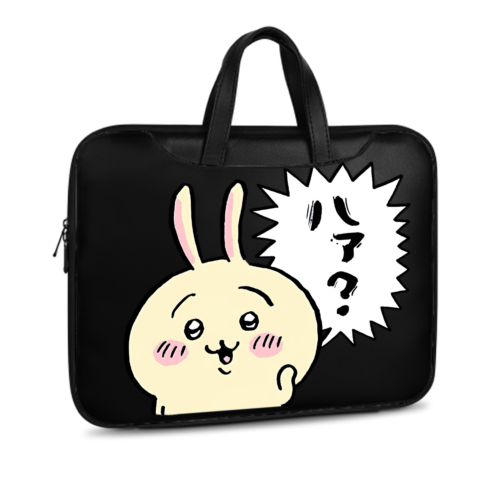 （画像用） ちいかわ うさぎ Chii-kawa usagi レザーラップトップバッグ　ノートパソコンケース