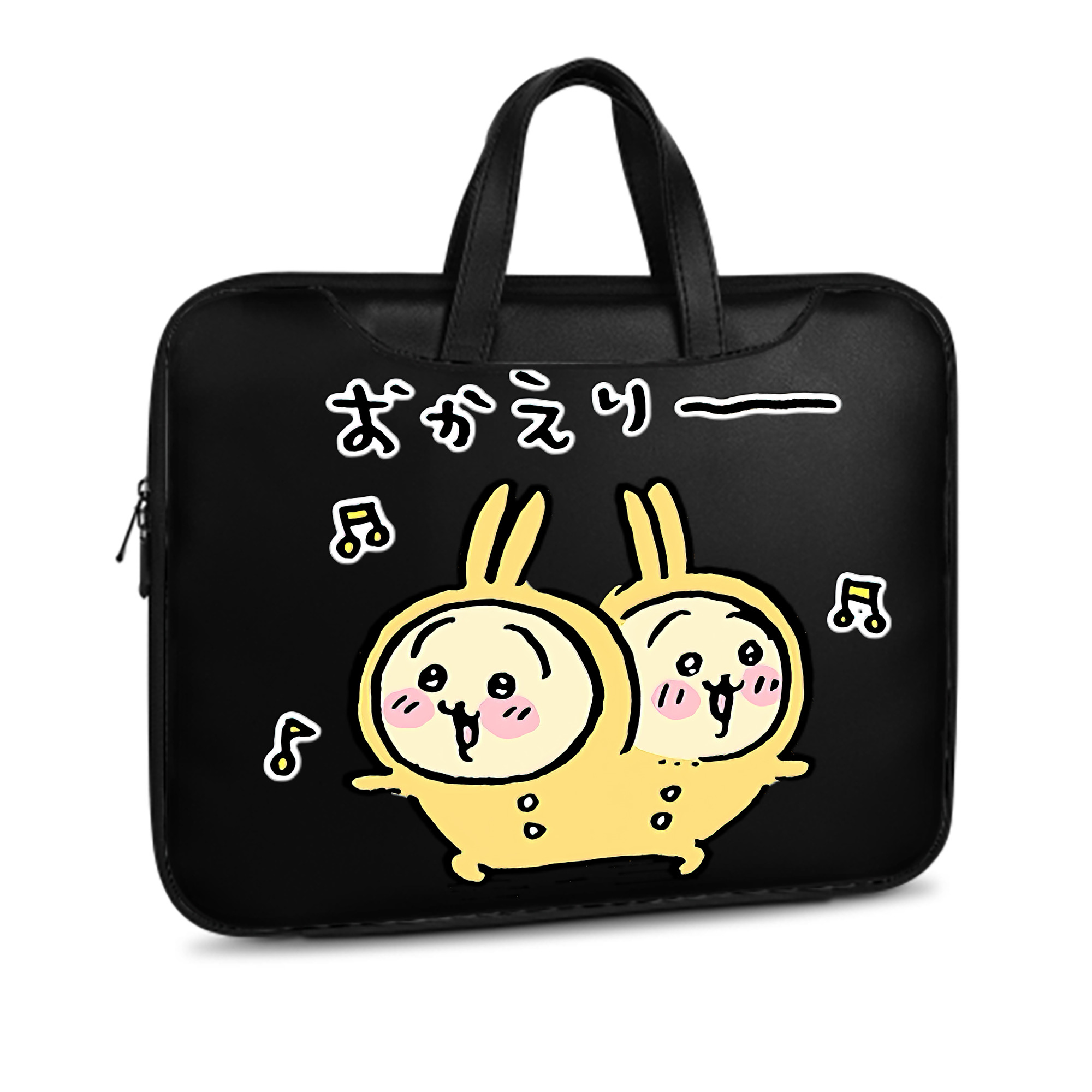 （画像用） ちいかわ うさぎ Chii-kawa usagi レザーラップトップバッグ　ノートパソコンケース