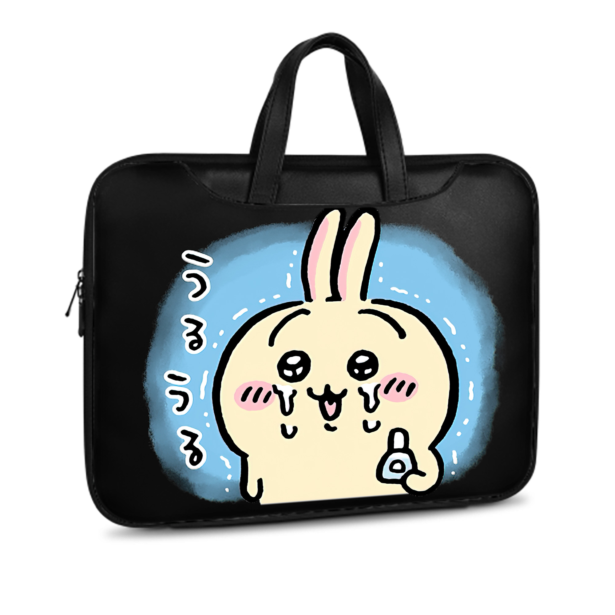 （画像用） ちいかわ うさぎ Chii-kawa usagi レザーラップトップバッグ　ノートパソコンケース