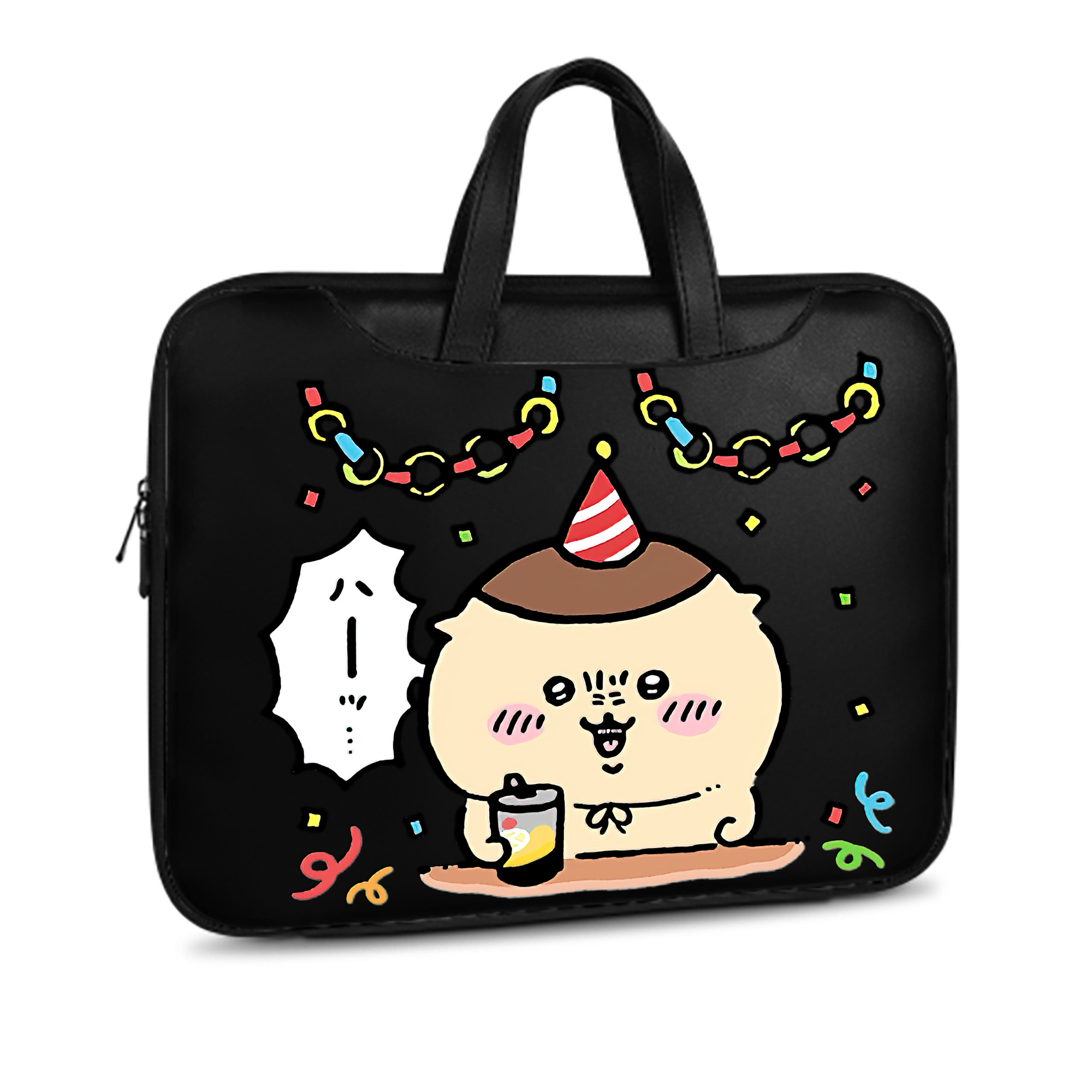 （画像用） ちいかわ くりまんじゅう Chii-kawa kuri manjū レザーラップトップバッグ　ノートパソコンケース