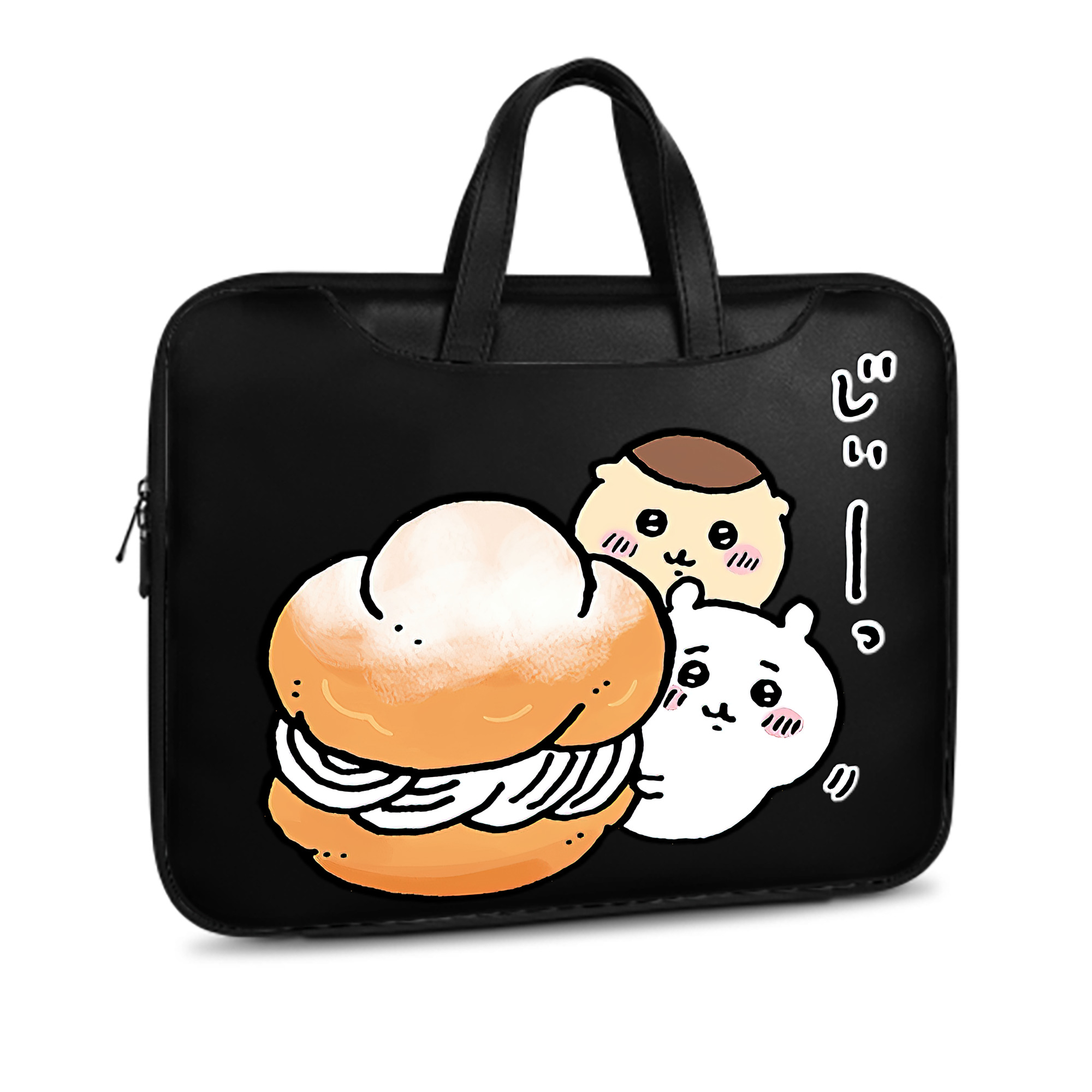（画像用） ちいかわ くりまんじゅう Chii-kawa kuri manjū レザーラップトップバッグ　ノートパソコンケース