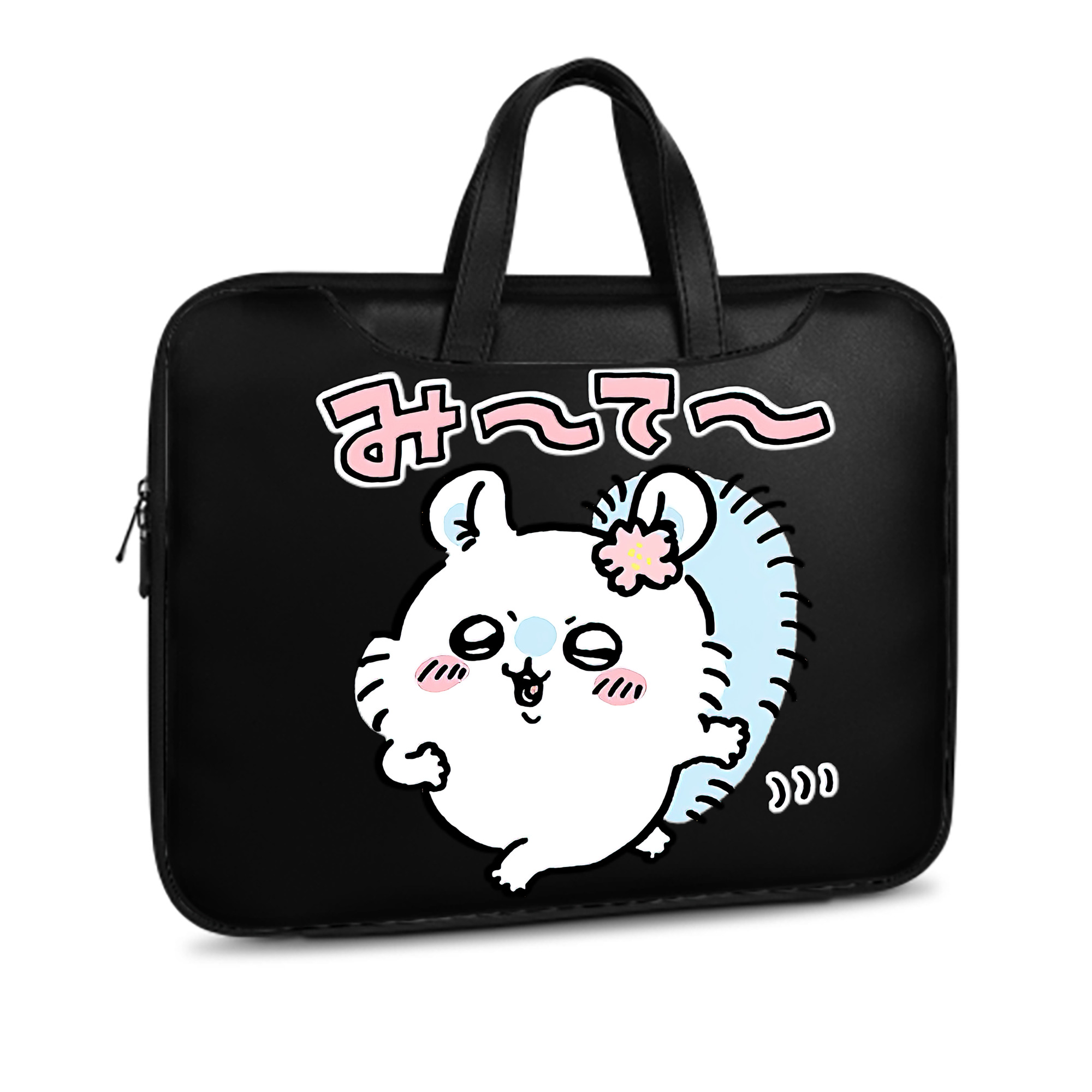 （画像用） ちいかわ モモンガ Chii-kawa Momonga レザーラップトップバッグ　ノートパソコンケース
