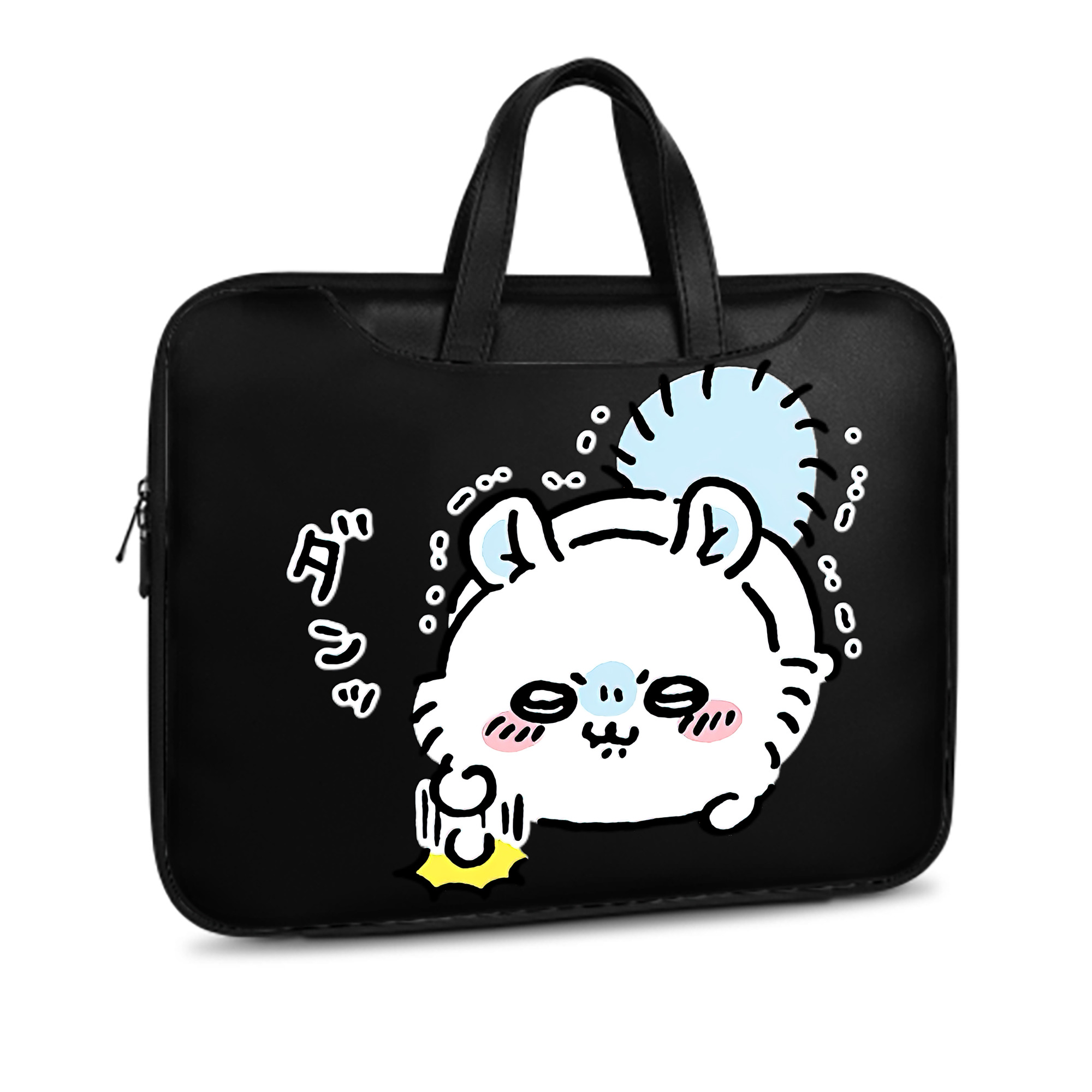 （画像用） ちいかわ モモンガ Chii-kawa Momonga レザーラップトップバッグ　ノートパソコンケース