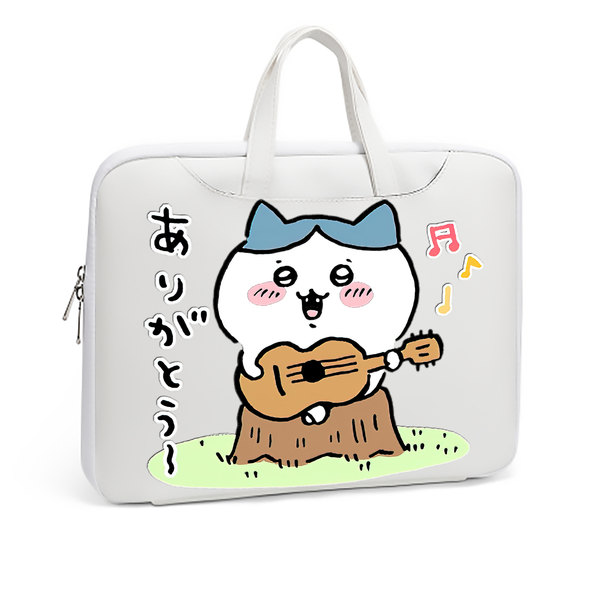 （画像用） ちいかわ ハチワレ Chii-kawa hachiware レザーラップトップバッグ　ノートパソコンケース
