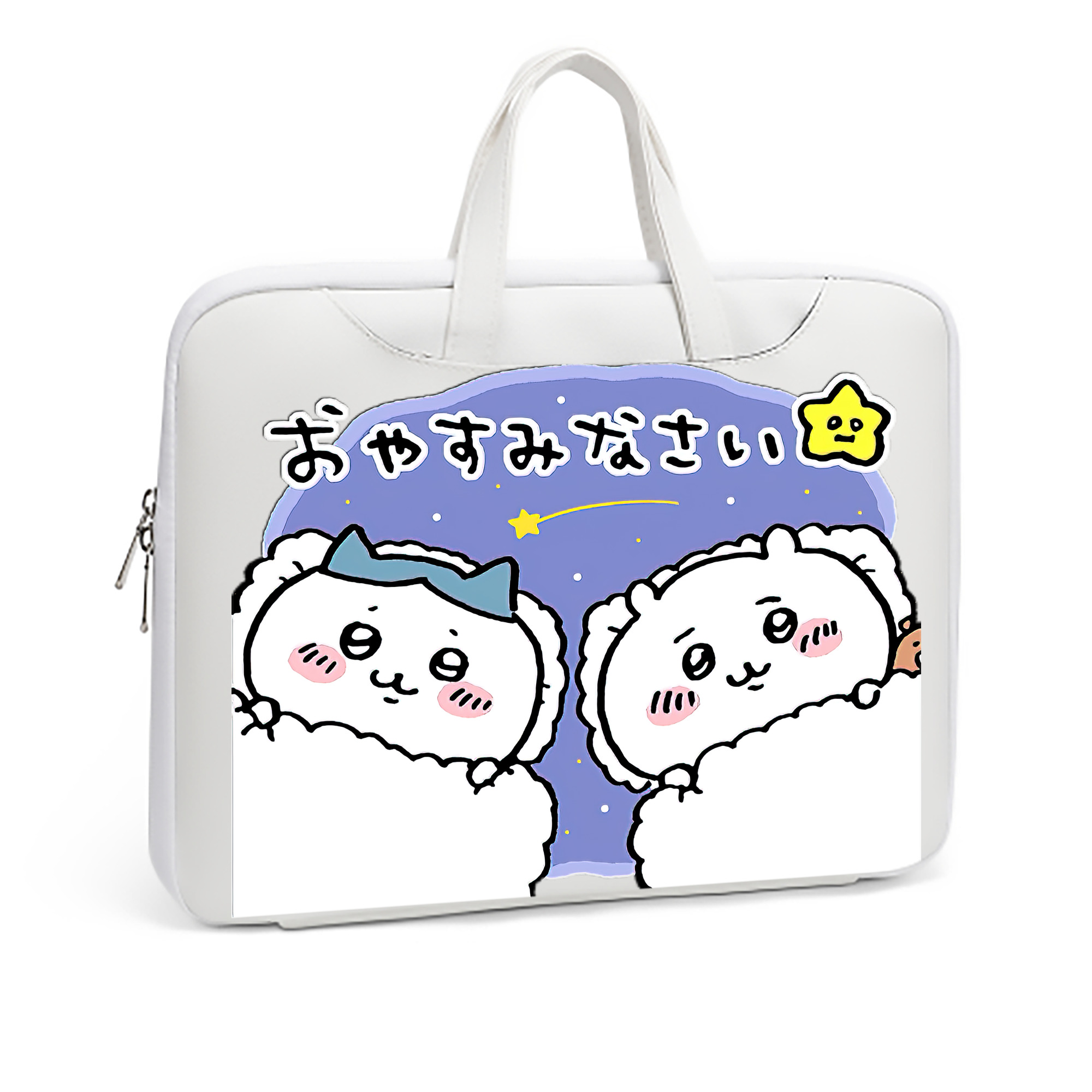（画像用） ちいかわ ハチワレ Chii-kawa hachiware レザーラップトップバッグ　ノートパソコンケース