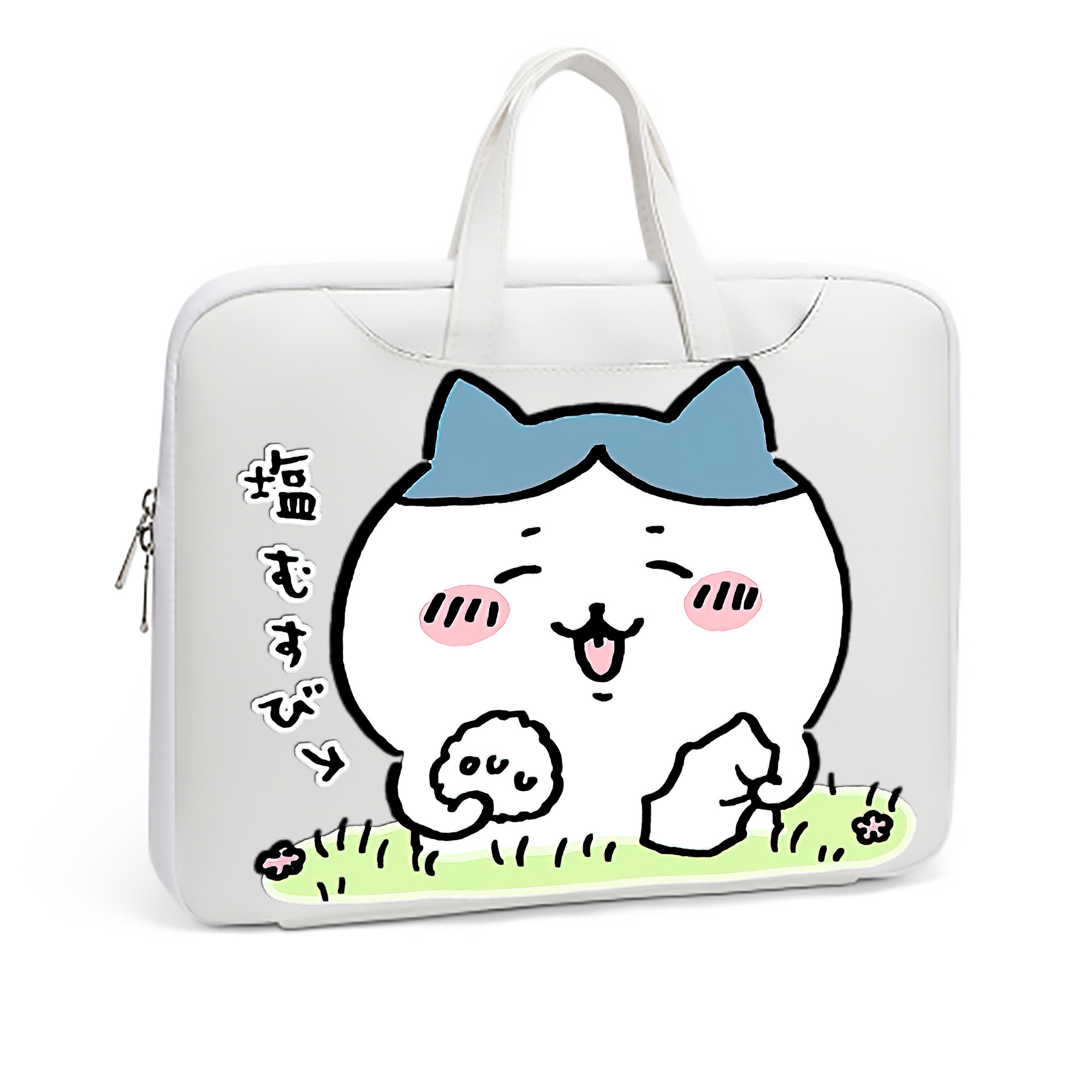 （画像用） ちいかわ ハチワレ Chii-kawa hachiware レザーラップトップバッグ　ノートパソコンケース