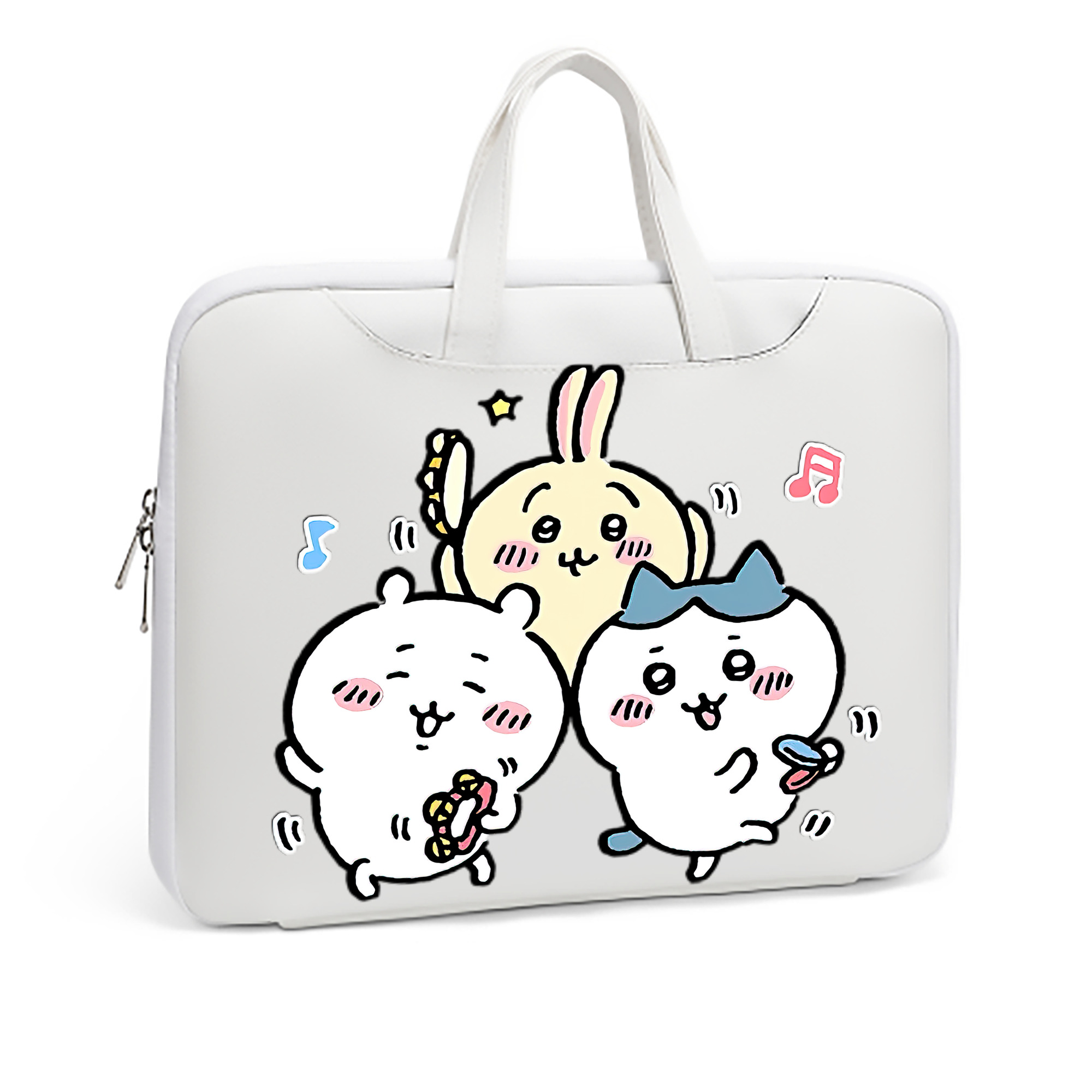 （画像用） ちいかわ ハチワレ Chii-kawa hachiware レザーラップトップバッグ　ノートパソコンケース