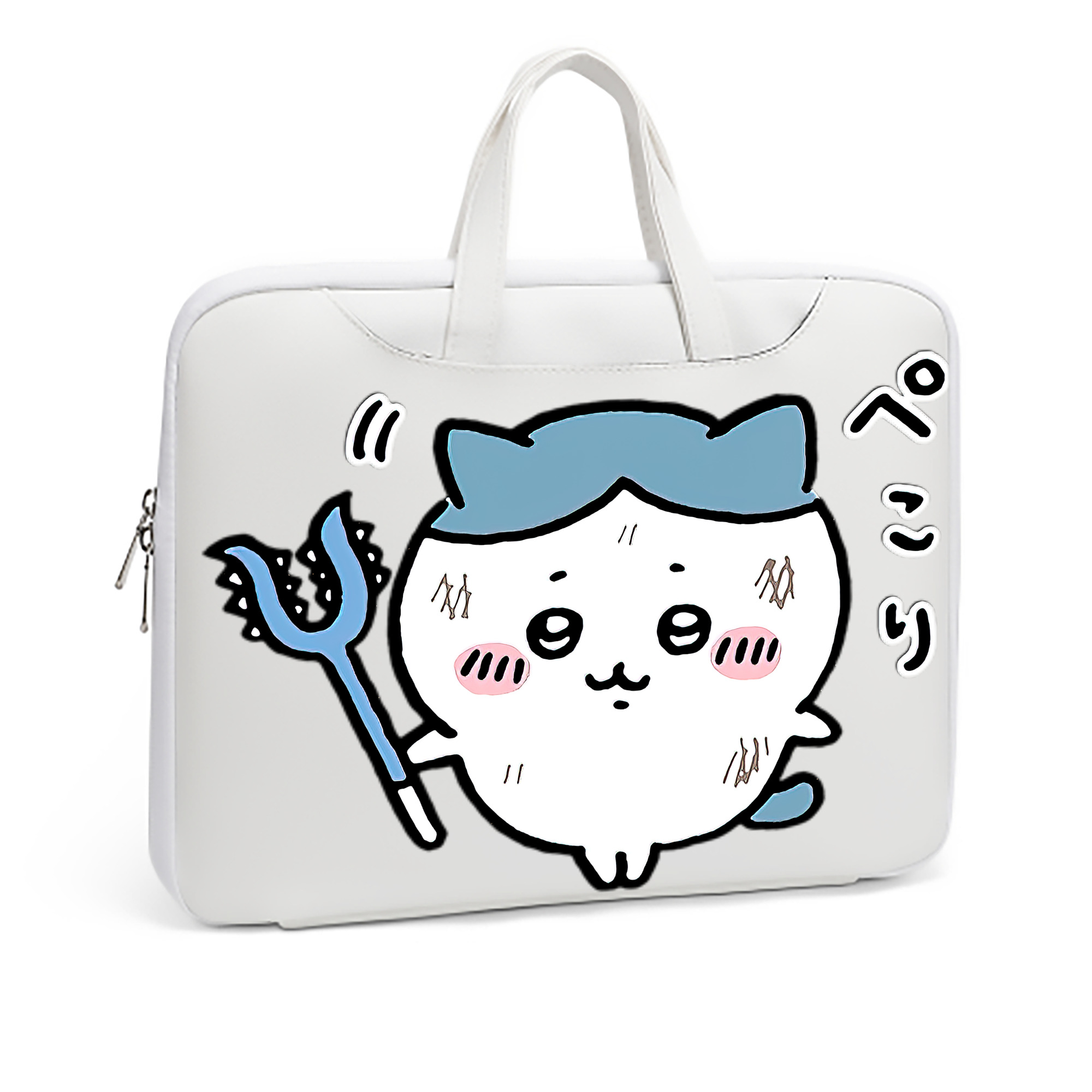 （画像用） ちいかわ ハチワレ Chii-kawa hachiware レザーラップトップバッグ　ノートパソコンケース