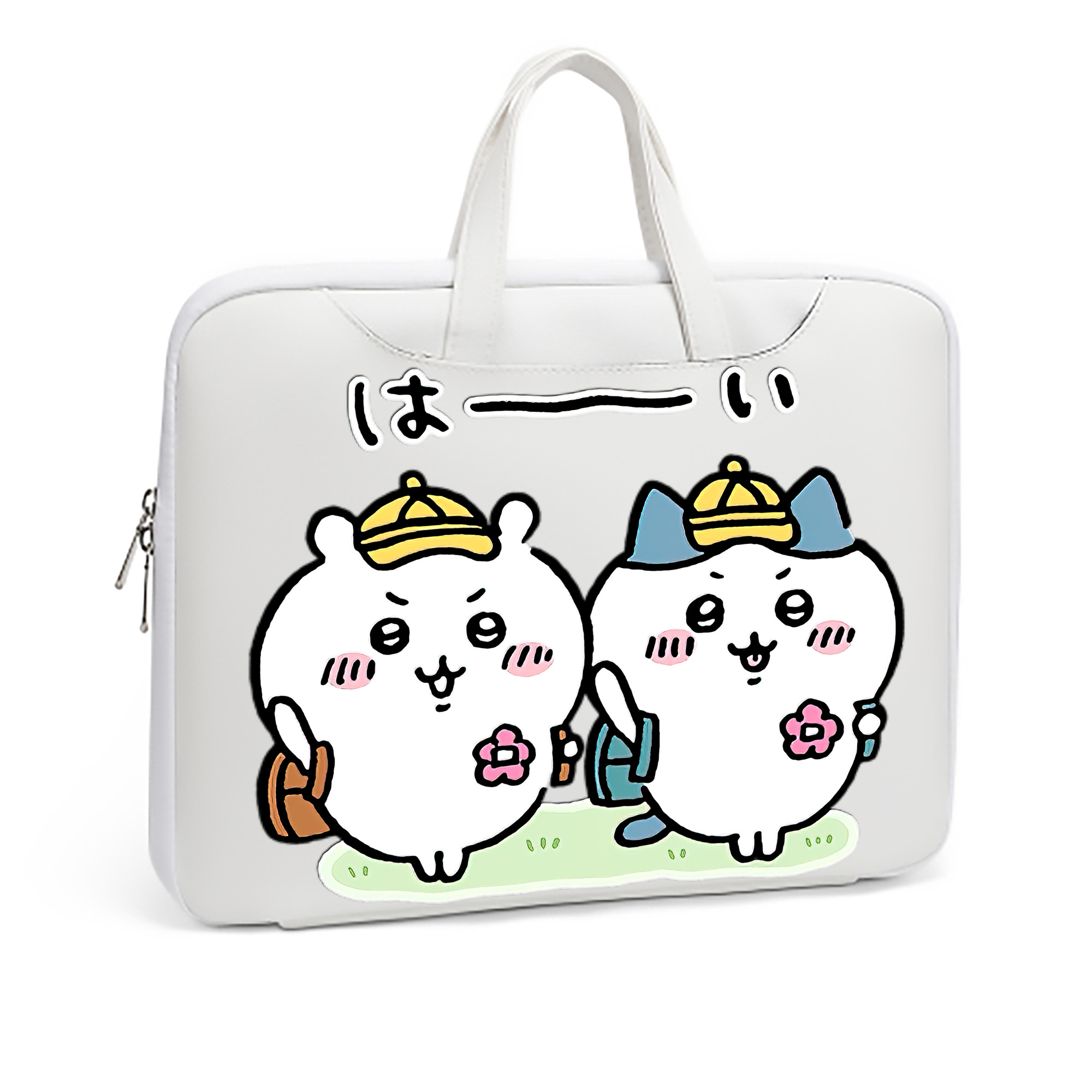 （画像用） ちいかわ ハチワレ Chii-kawa hachiware レザーラップトップバッグ　ノートパソコンケース