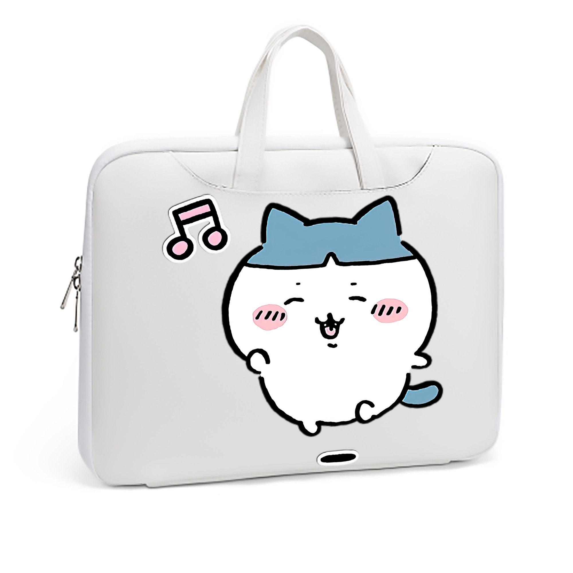 （画像用） ちいかわ ハチワレ Chii-kawa hachiware レザーラップトップバッグ　ノートパソコンケース