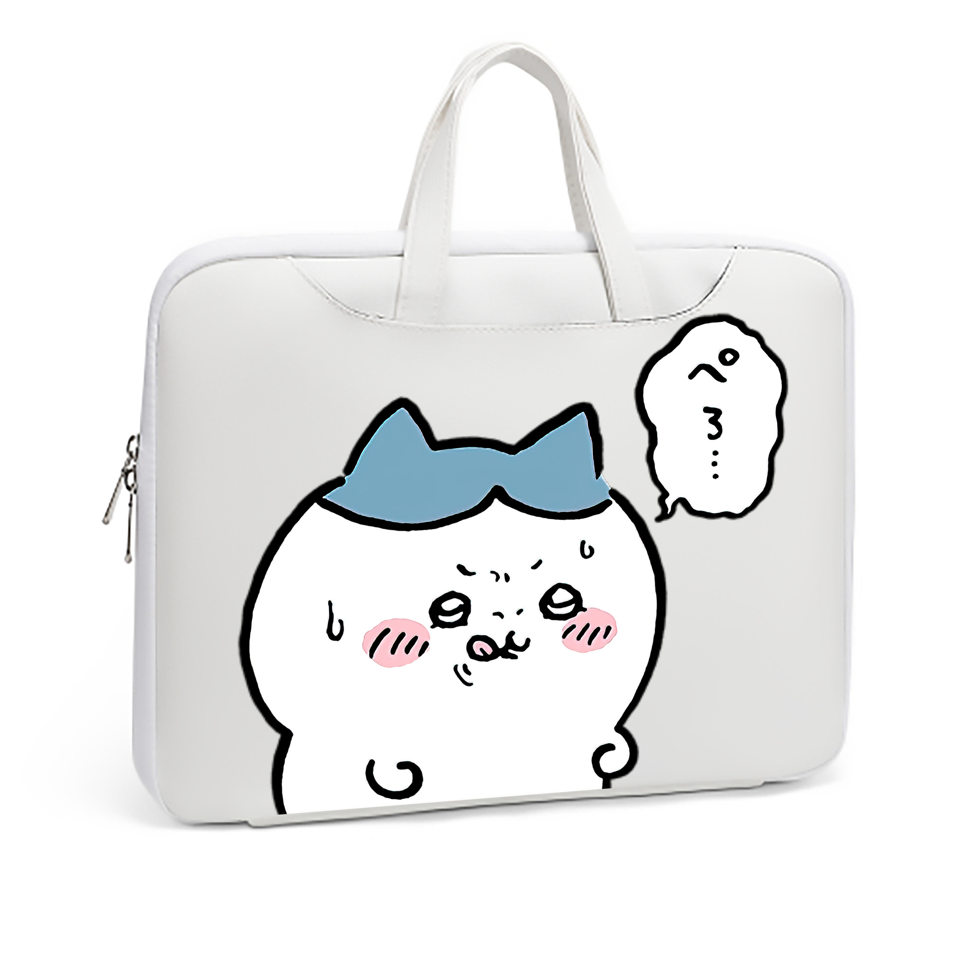 （画像用） ちいかわ ハチワレ Chii-kawa hachiware レザーラップトップバッグ　ノートパソコンケース