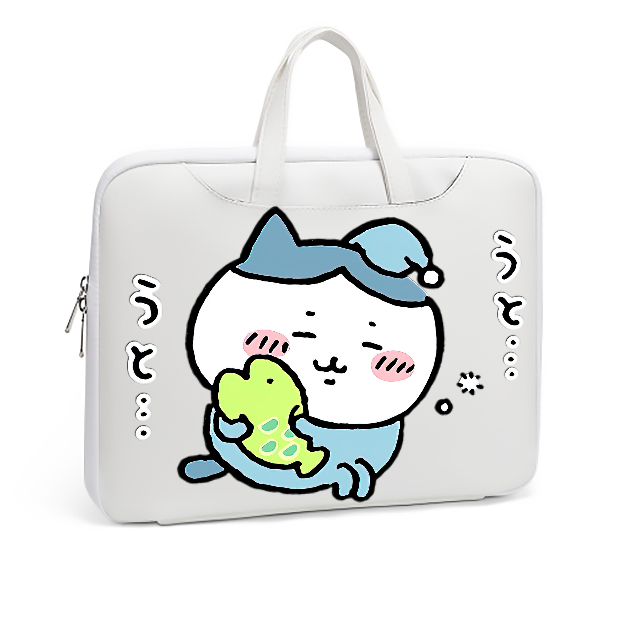 （画像用） ちいかわ ハチワレ Chii-kawa hachiware レザーラップトップバッグ　ノートパソコンケース