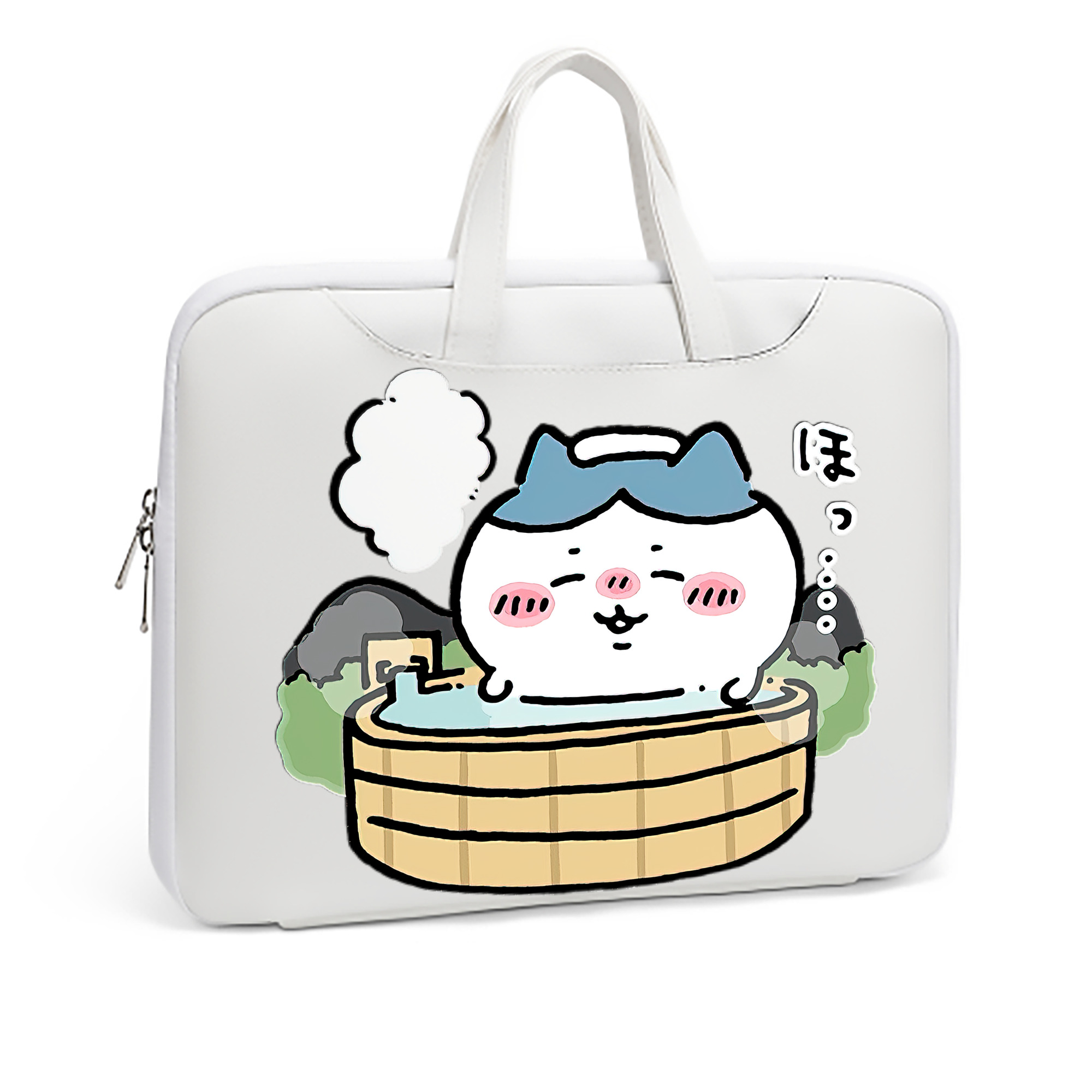 （画像用） ちいかわ ハチワレ Chii-kawa hachiware レザーラップトップバッグ　ノートパソコンケース