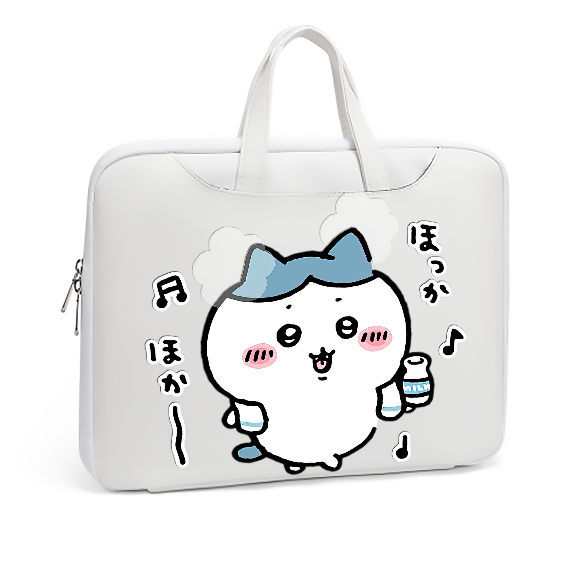 （画像用） ちいかわ ハチワレ Chii-kawa hachiware レザーラップトップバッグ　ノートパソコンケース