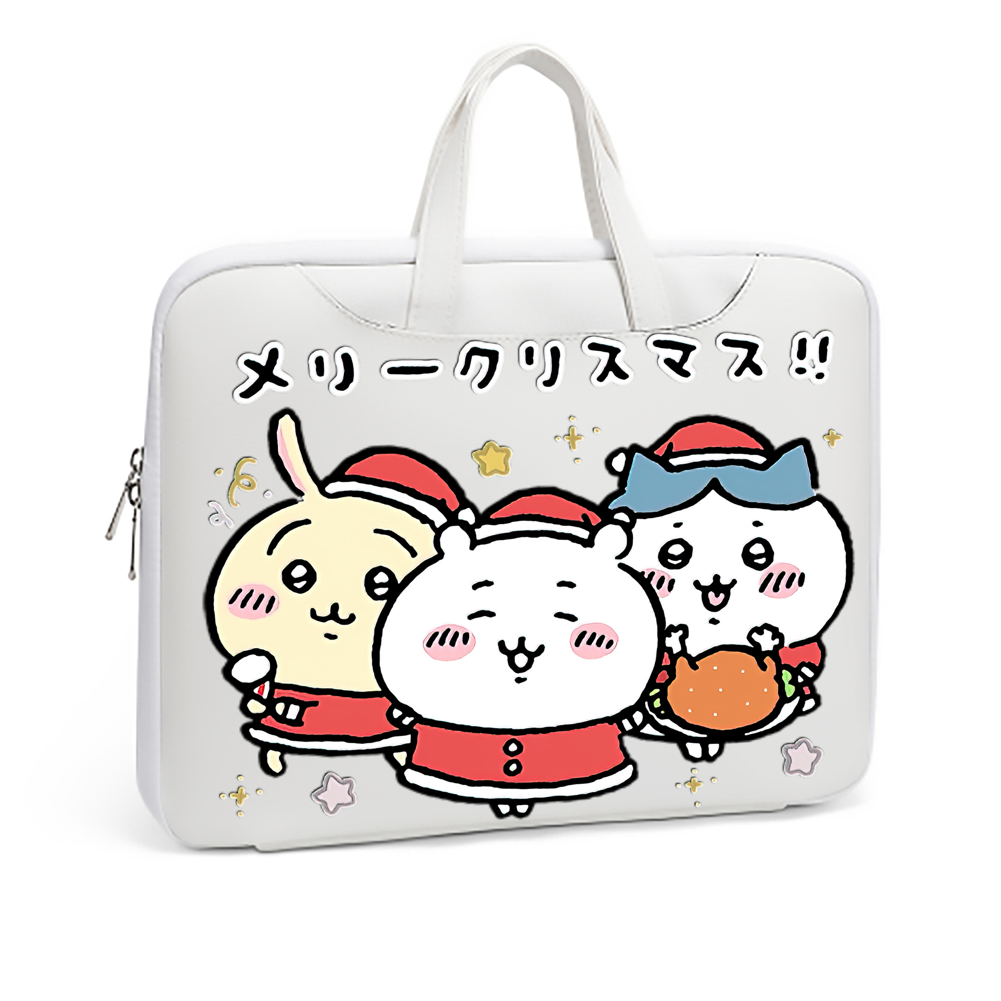 （画像用） ちいかわ ハチワレ Chii-kawa hachiware レザーラップトップバッグ　ノートパソコンケース