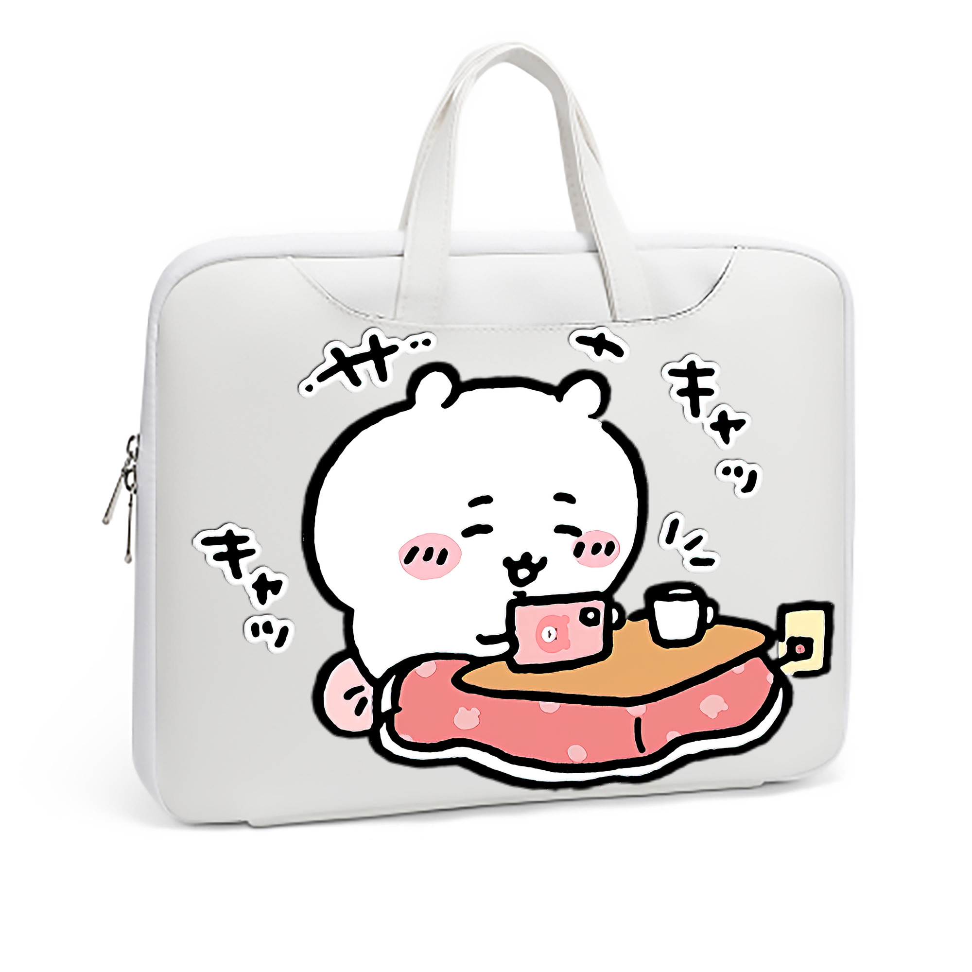 （画像用） ちいかわ ちいかわ Chii-kawa chiikawa レザーラップトップバッグ　ノートパソコンケース