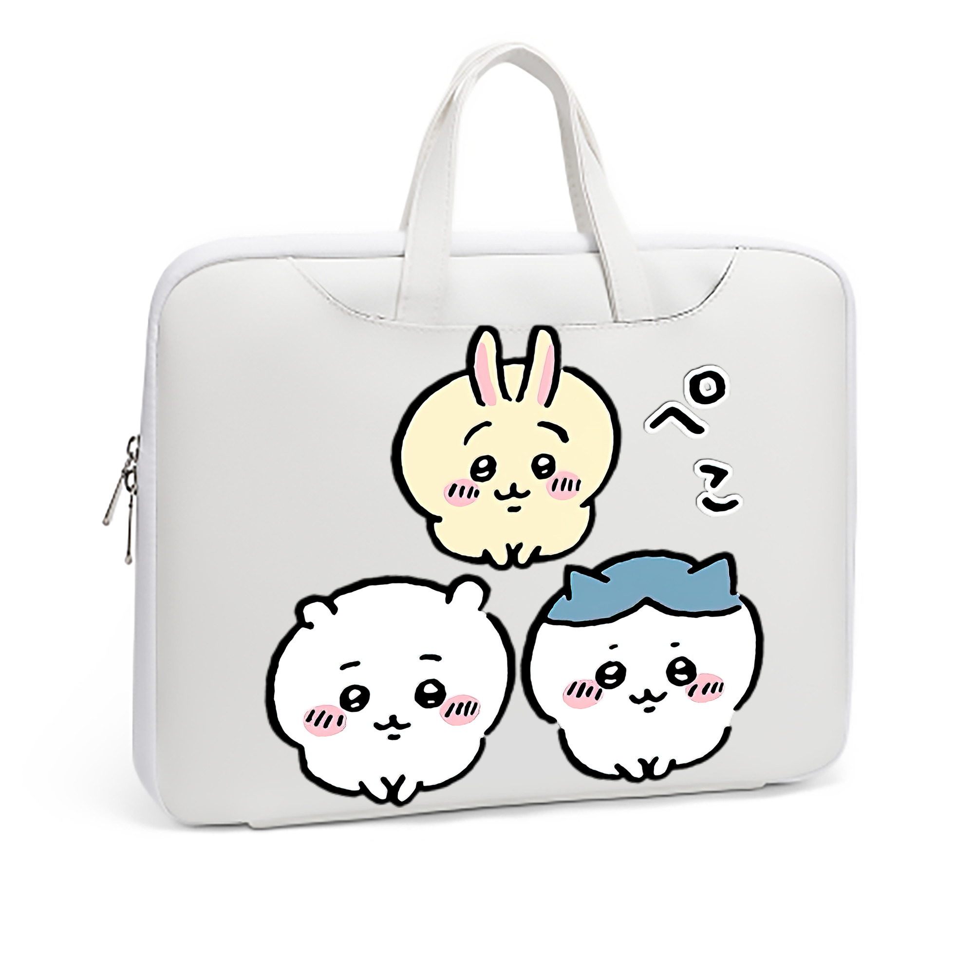 （画像用） ちいかわ うさぎ Chii-kawa usagi レザーラップトップバッグ　ノートパソコンケース