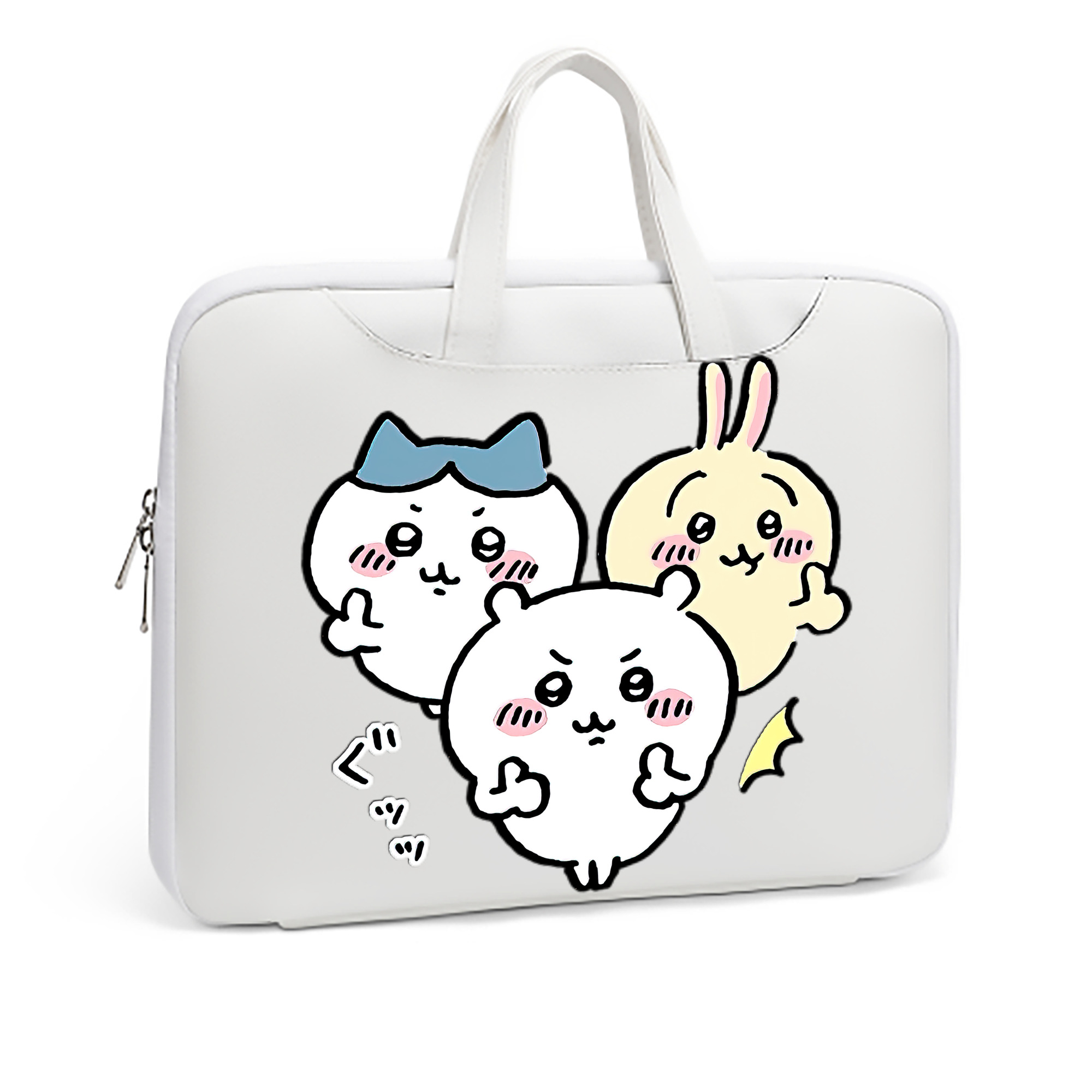 （画像用） ちいかわ うさぎ Chii-kawa usagi レザーラップトップバッグ　ノートパソコンケース