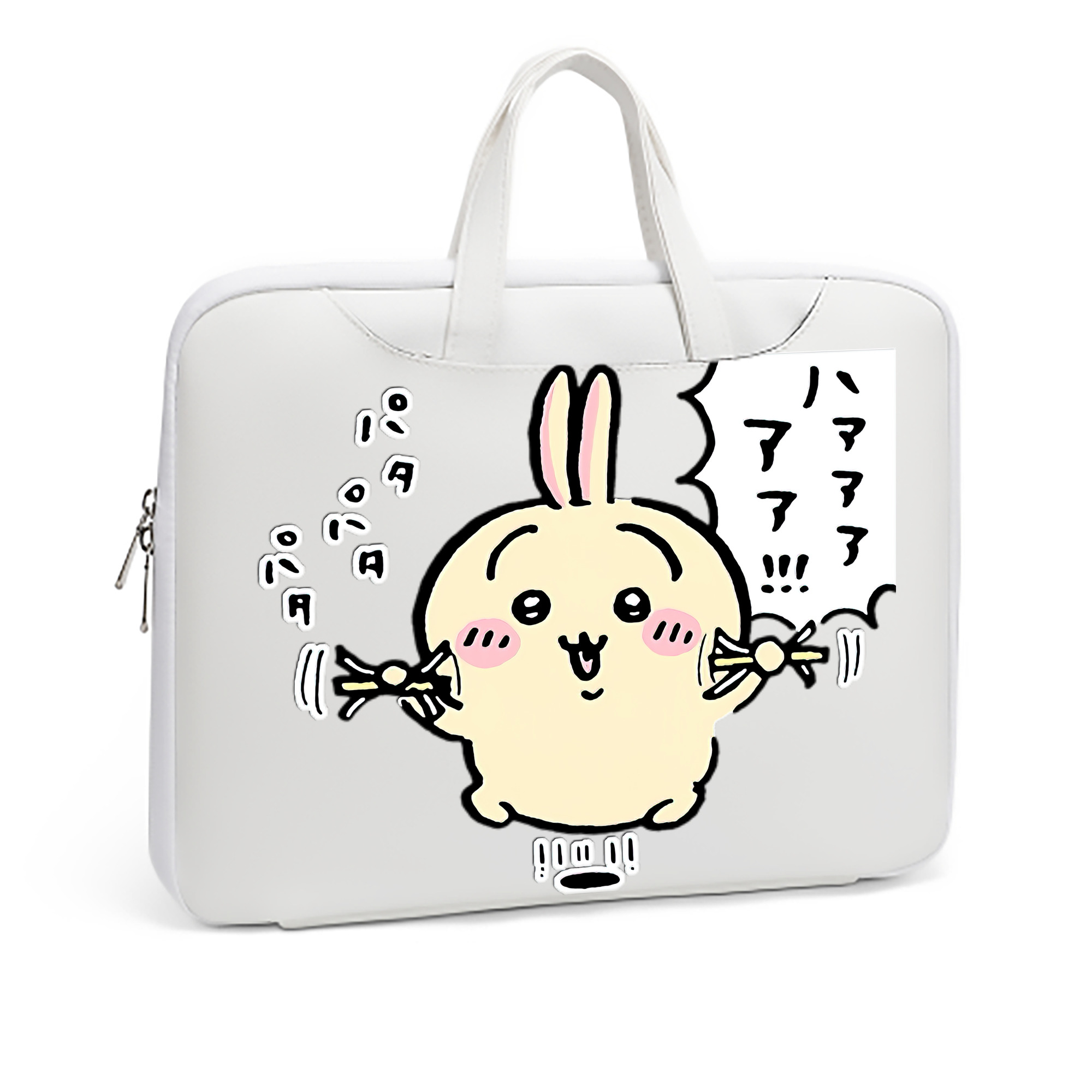 （画像用） ちいかわ うさぎ Chii-kawa usagi レザーラップトップバッグ　ノートパソコンケース