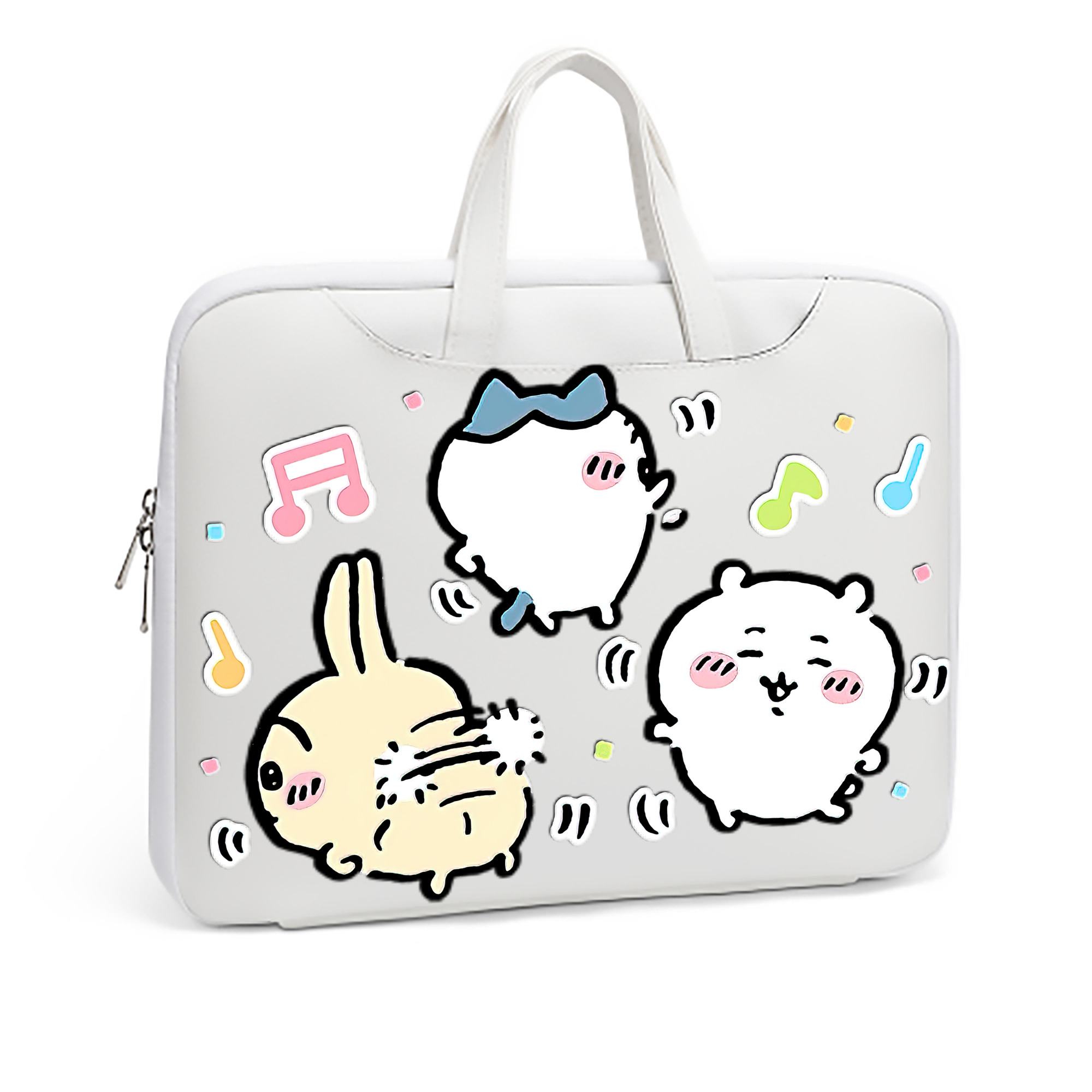 （画像用） ちいかわ うさぎ Chii-kawa usagi レザーラップトップバッグ　ノートパソコンケース
