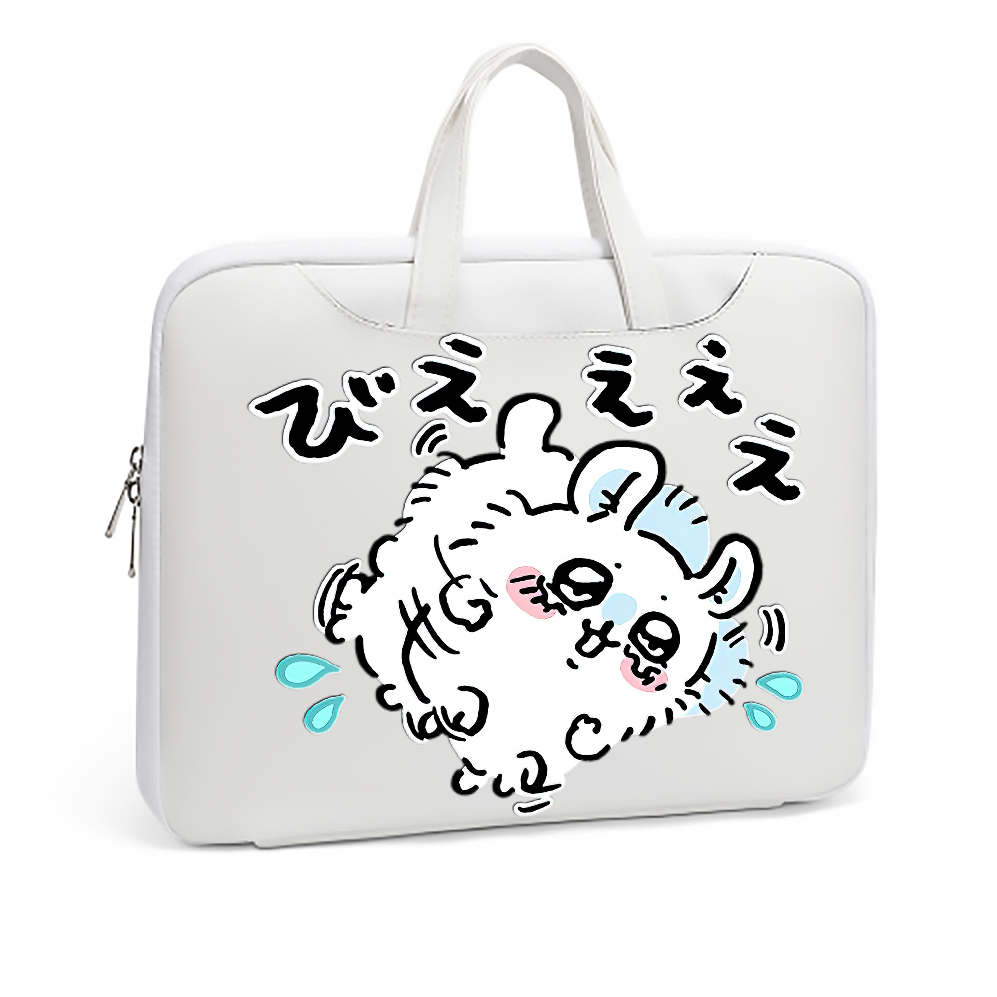 （画像用） ちいかわ モモンガ Chii-kawa Momonga レザーラップトップバッグ　ノートパソコンケース