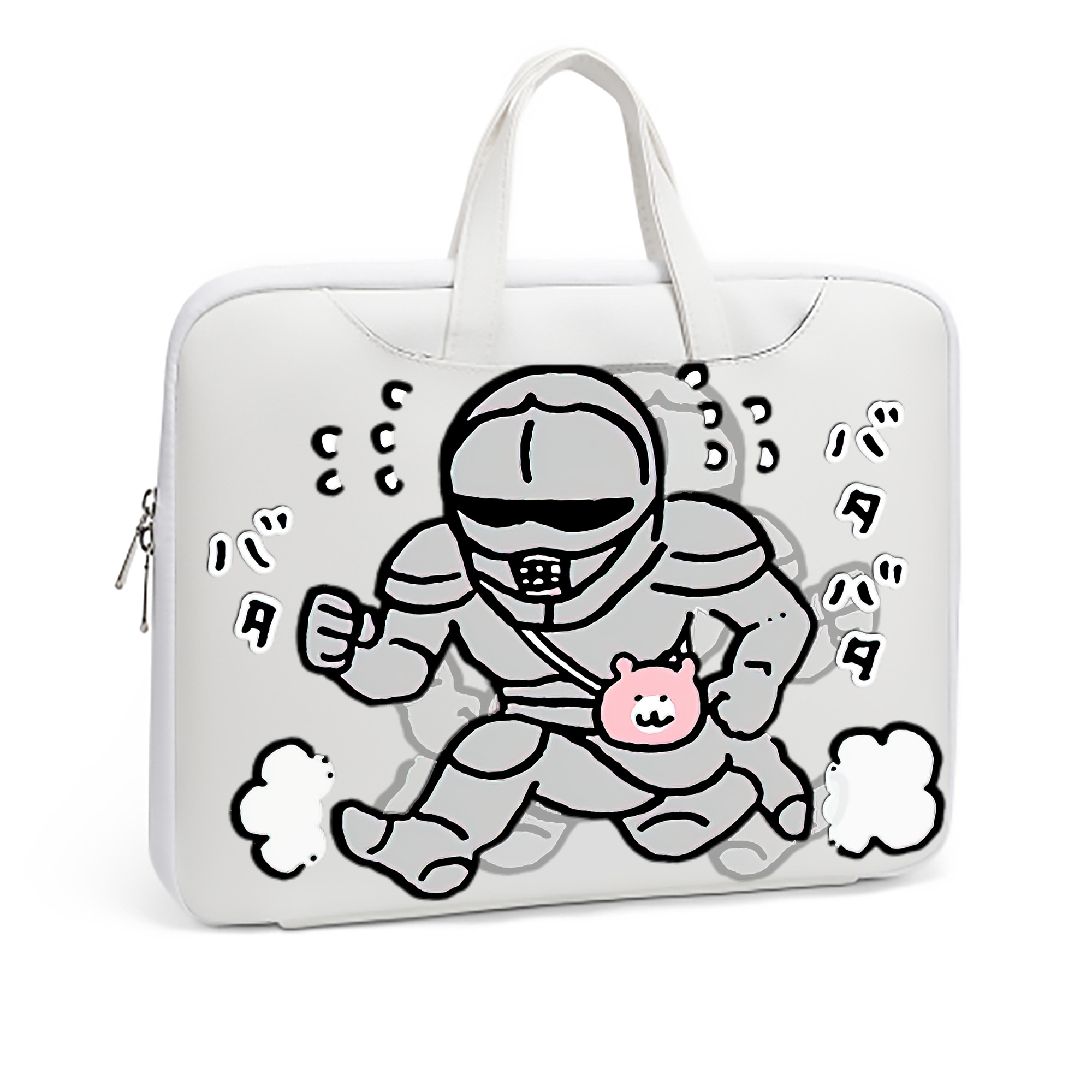 （画像用） ちいかわ 労働の鎧さん Chii-kawa Mr. Armor of Labor レザーラップトップバッグ　ノートパソコンケース