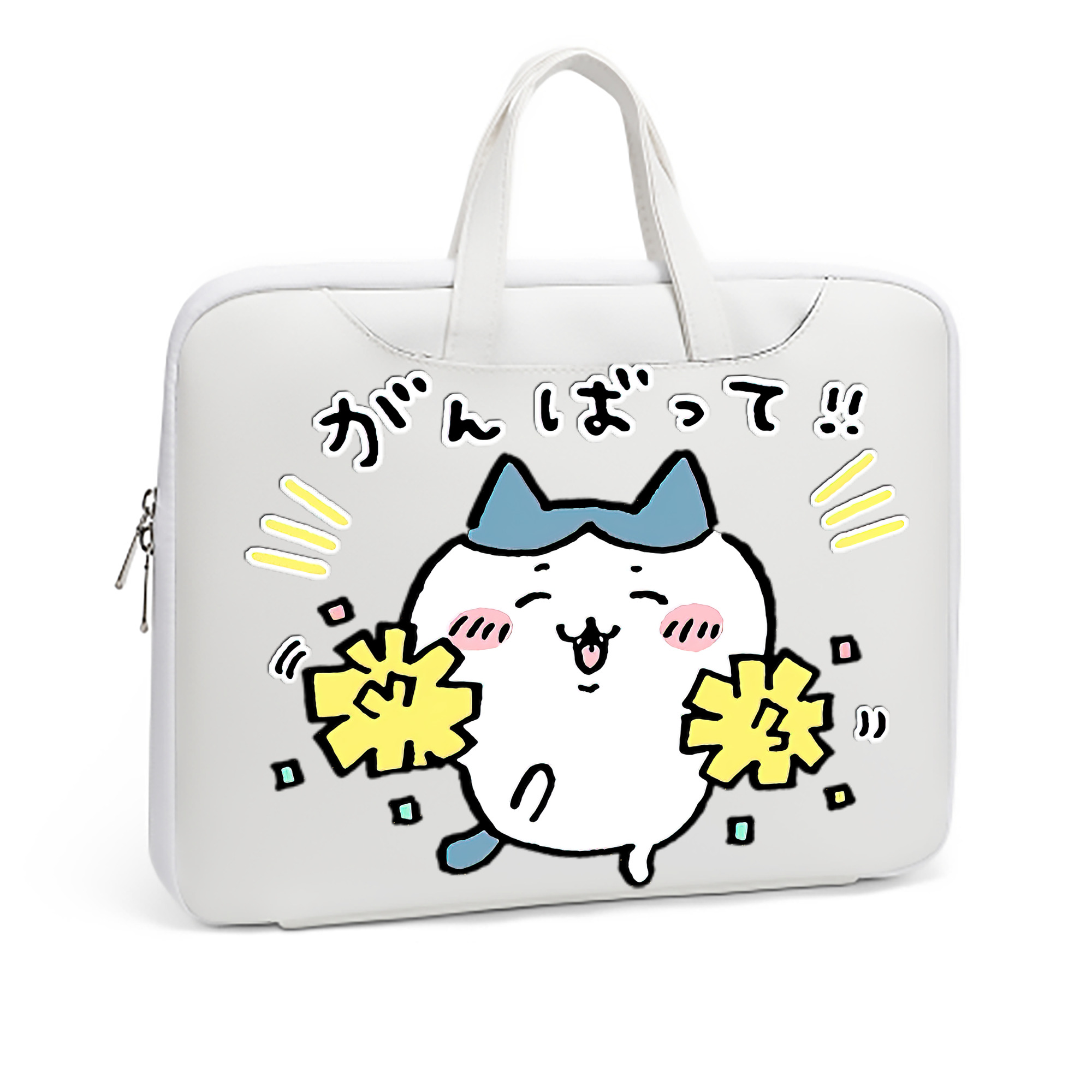（画像用） ちいかわ ハチワレ Chii-kawa hachiware レザーラップトップバッグ　ノートパソコンケース