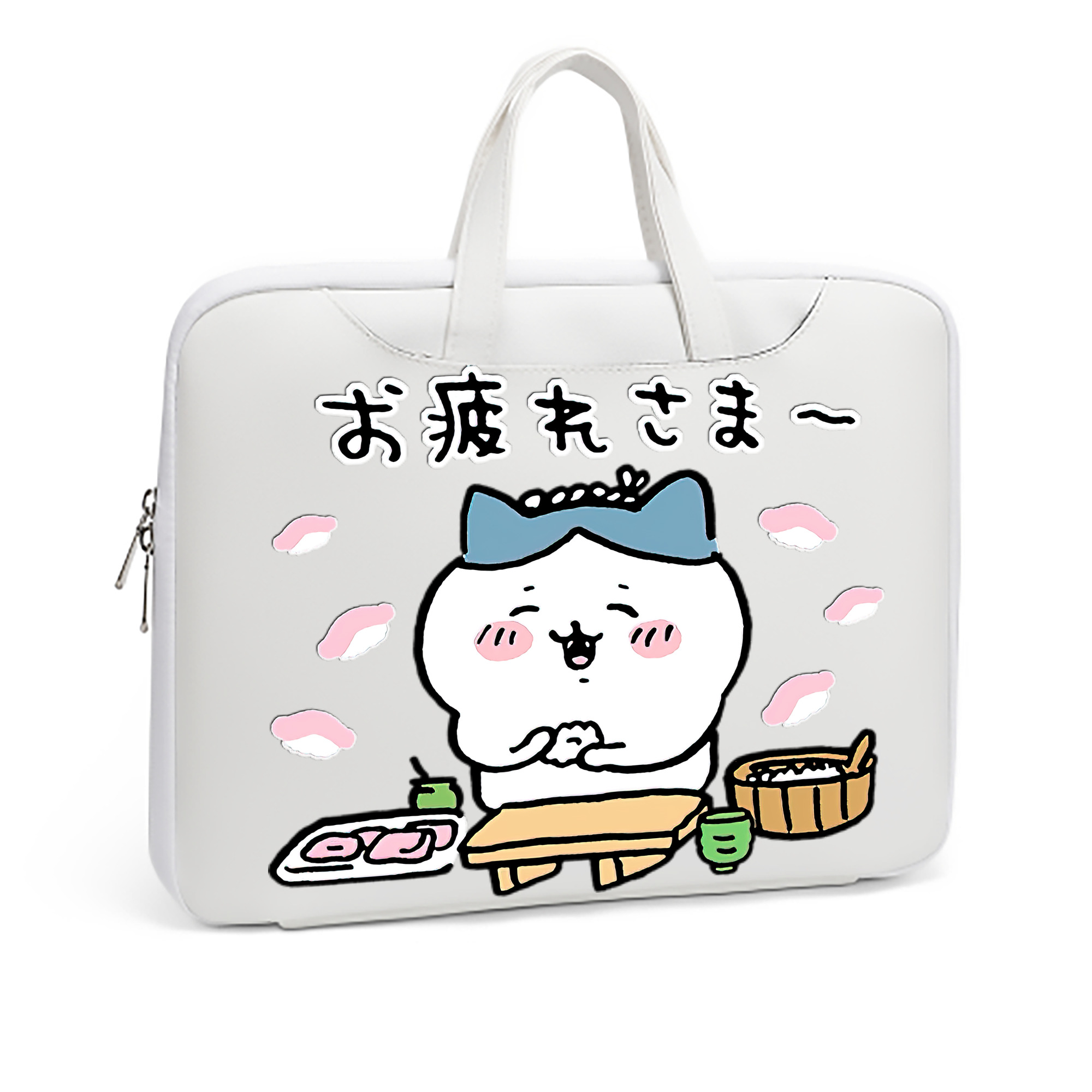 （画像用） ちいかわ ハチワレ Chii-kawa hachiware レザーラップトップバッグ　ノートパソコンケース