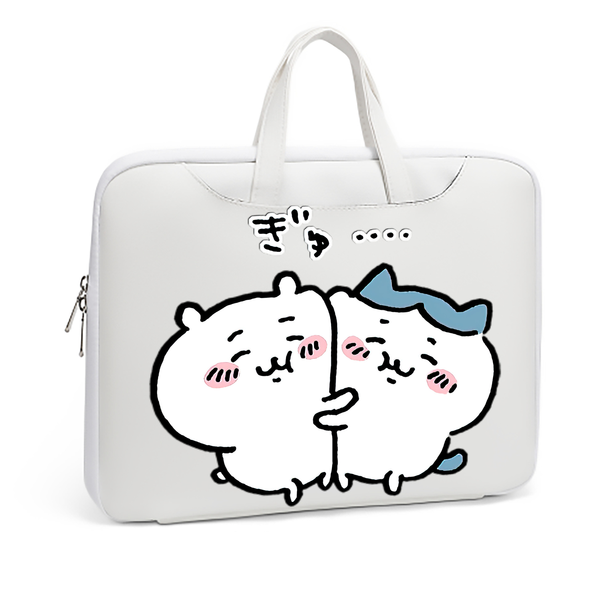 （画像用） ちいかわ ハチワレ Chii-kawa hachiware レザーラップトップバッグ　ノートパソコンケース
