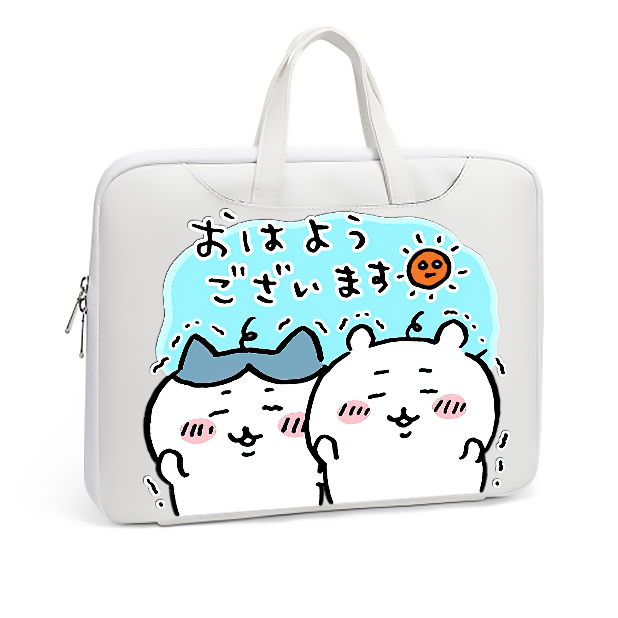 （画像用） ちいかわ ハチワレ Chii-kawa hachiware レザーラップトップバッグ　ノートパソコンケース