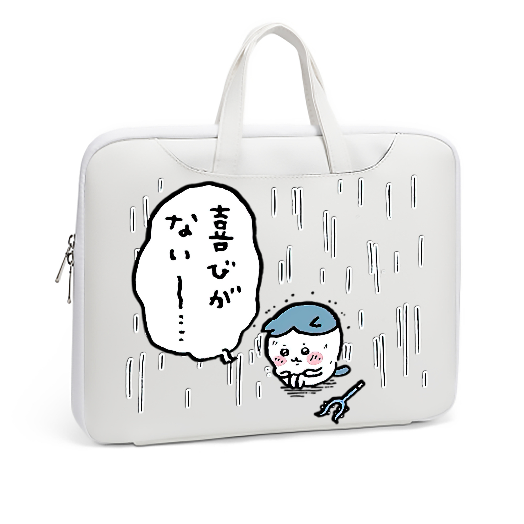 （画像用） ちいかわ ハチワレ Chii-kawa hachiware レザーラップトップバッグ　ノートパソコンケース