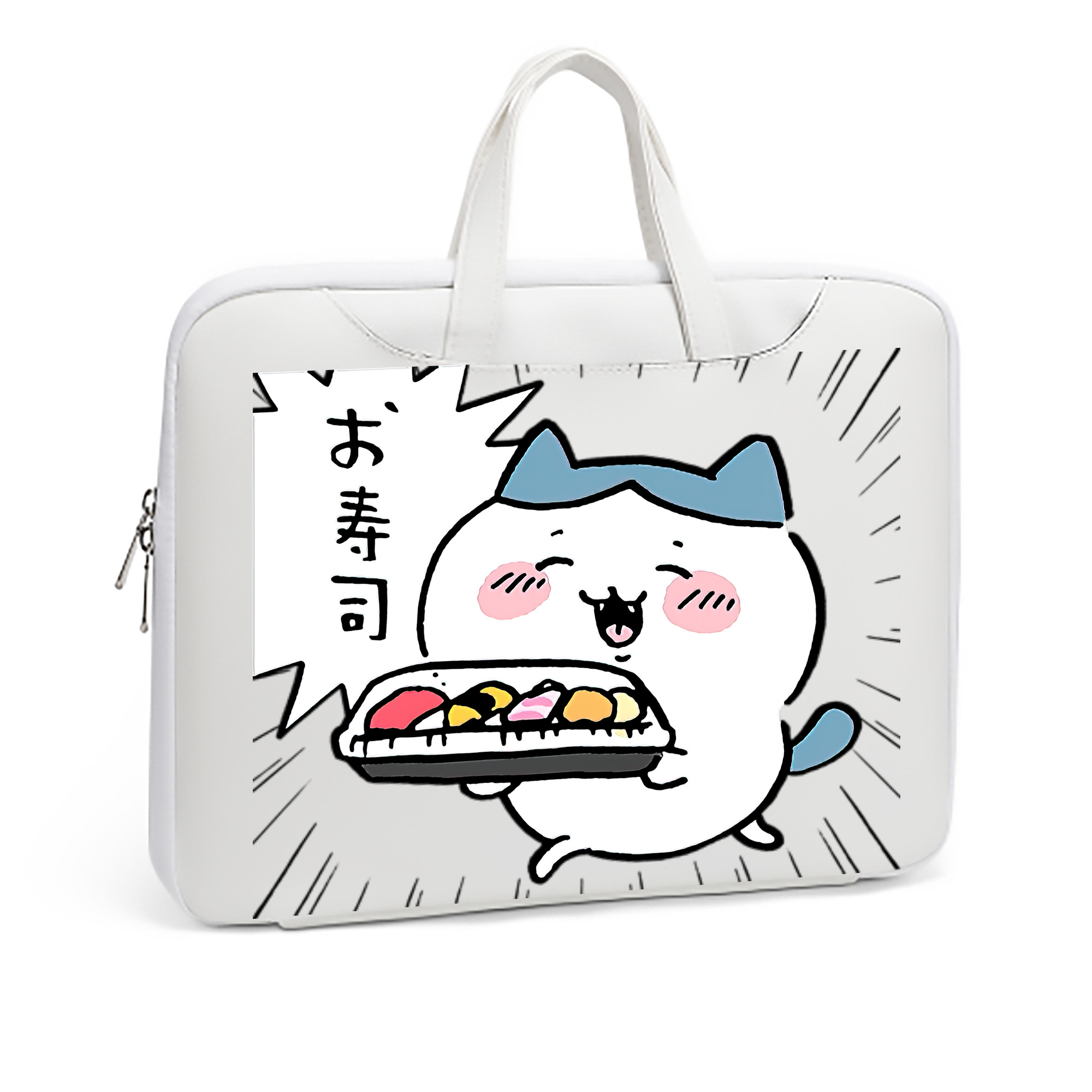 （画像用） ちいかわ ハチワレ Chii-kawa hachiware レザーラップトップバッグ　ノートパソコンケース
