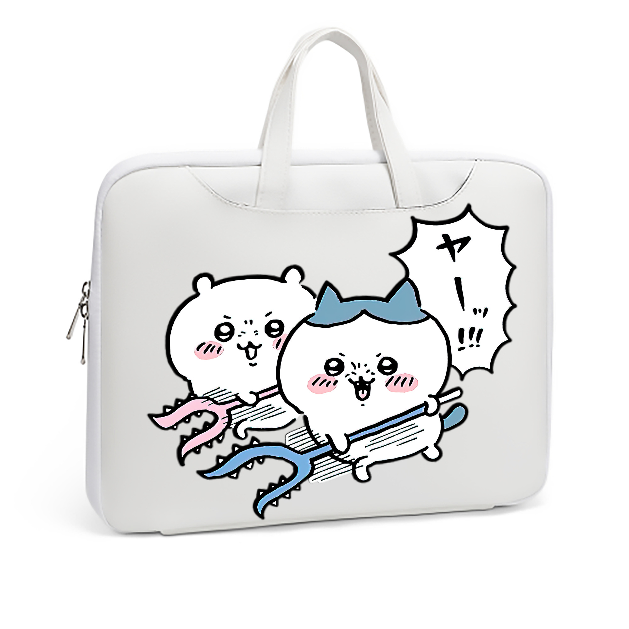 （画像用） ちいかわ ハチワレ Chii-kawa hachiware レザーラップトップバッグ　ノートパソコンケース