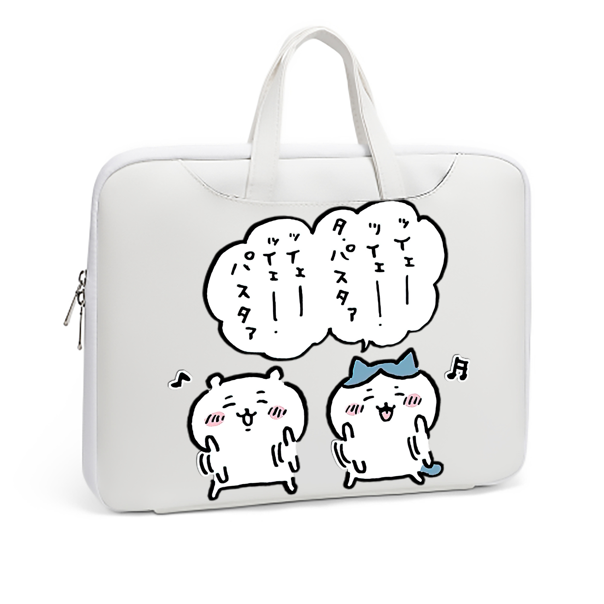（画像用） ちいかわ ハチワレ Chii-kawa hachiware レザーラップトップバッグ　ノートパソコンケース