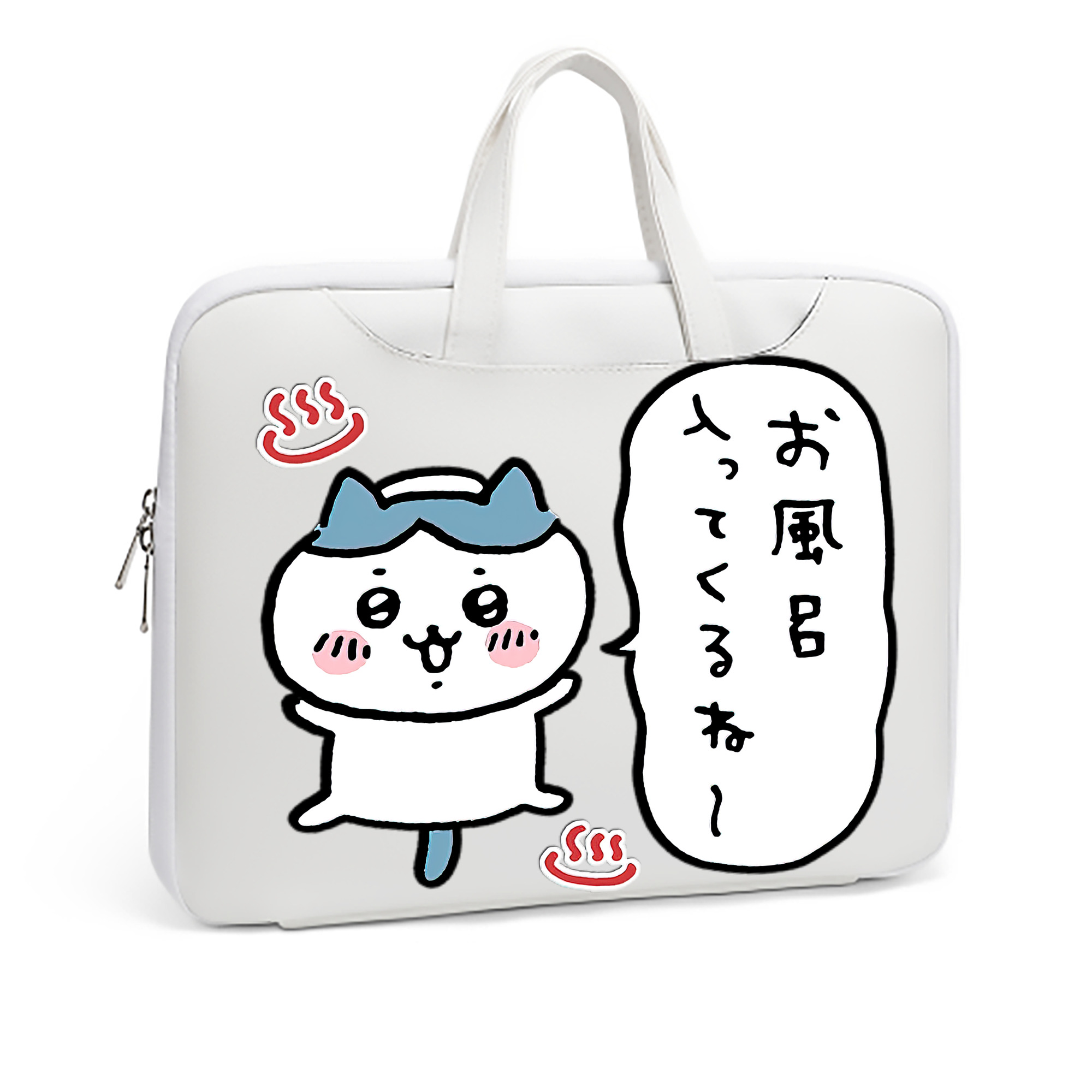 （画像用） ちいかわ ハチワレ Chii-kawa hachiware レザーラップトップバッグ　ノートパソコンケース