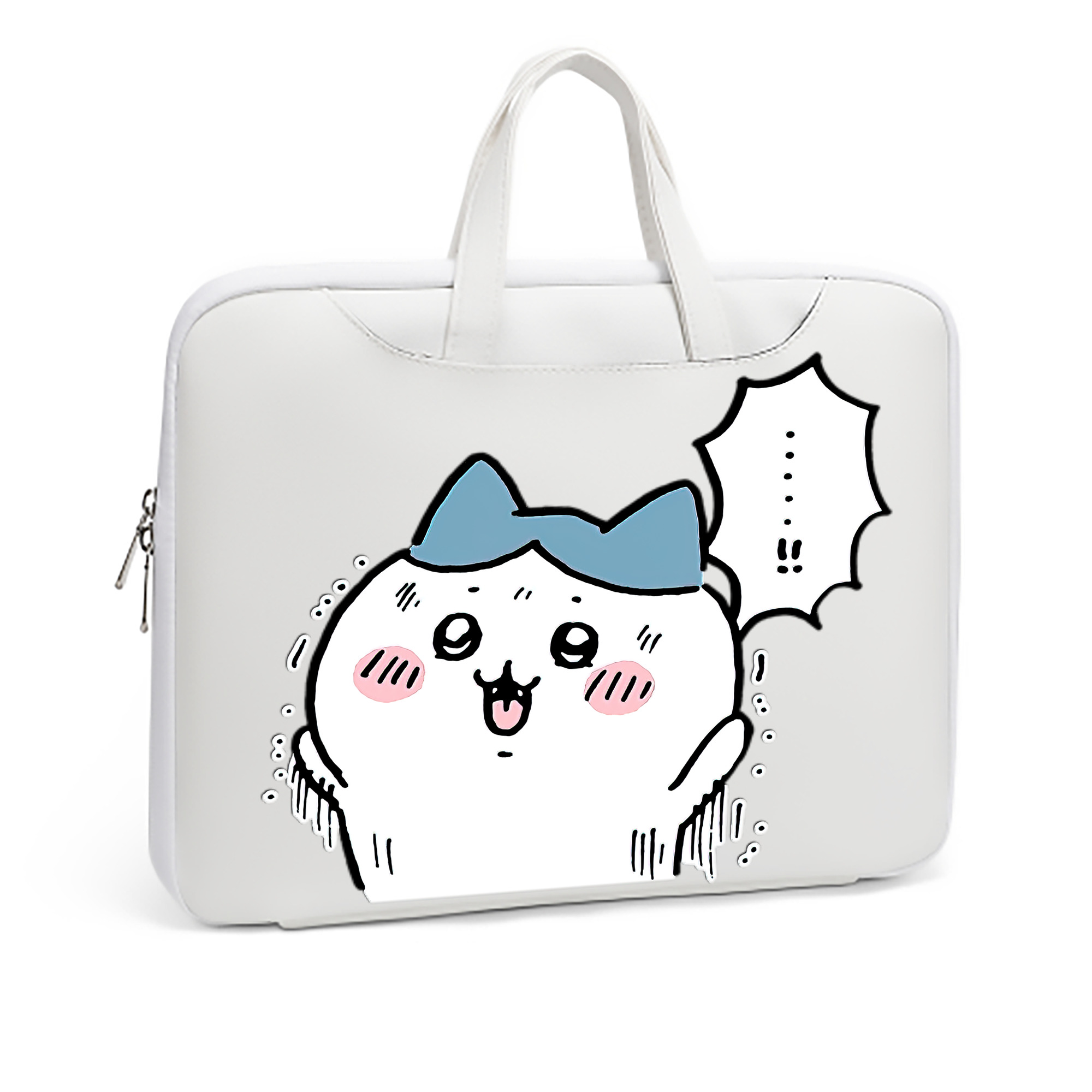 （画像用） ちいかわ ハチワレ Chii-kawa hachiware レザーラップトップバッグ　ノートパソコンケース