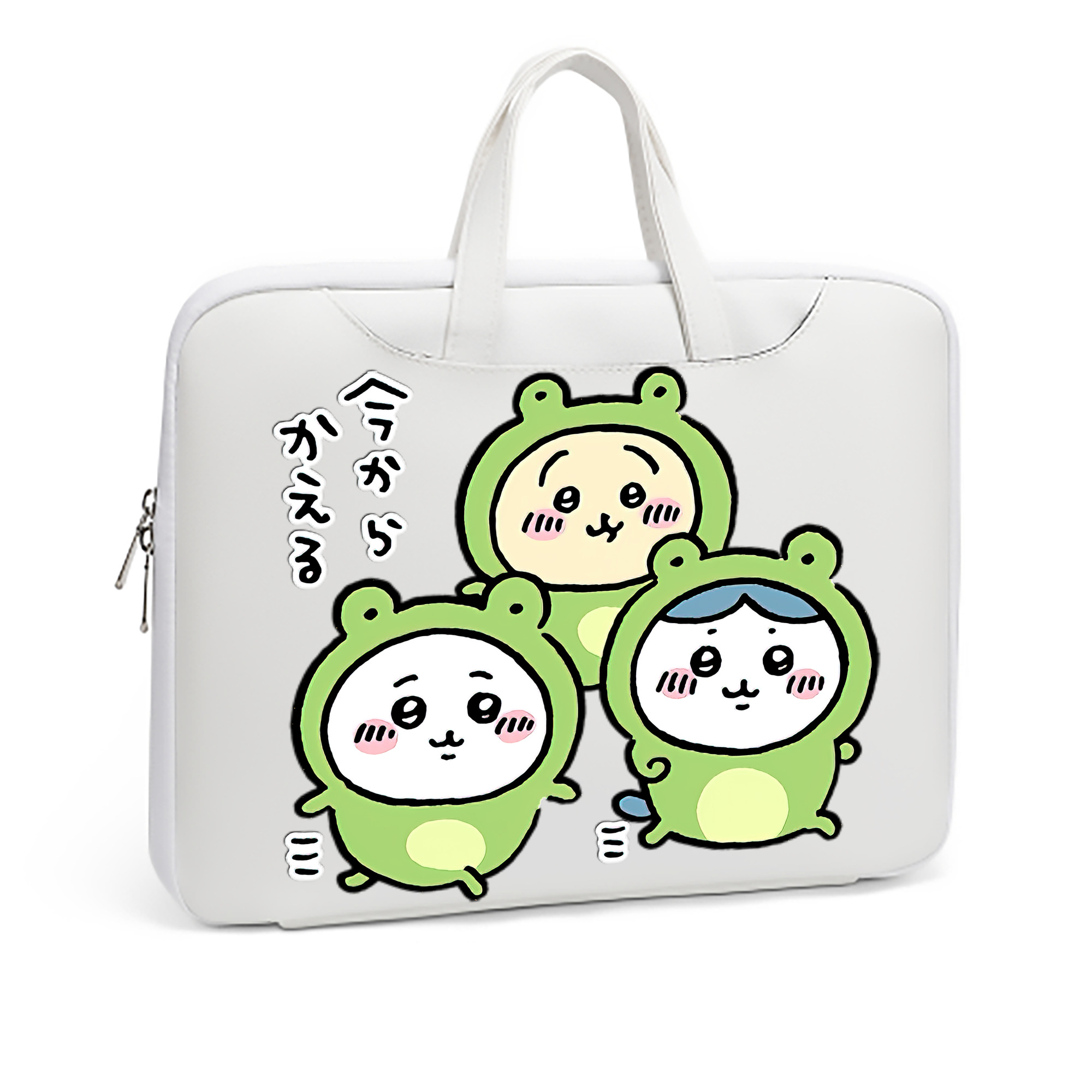 （画像用） ちいかわ ハチワレ Chii-kawa hachiware レザーラップトップバッグ　ノートパソコンケース