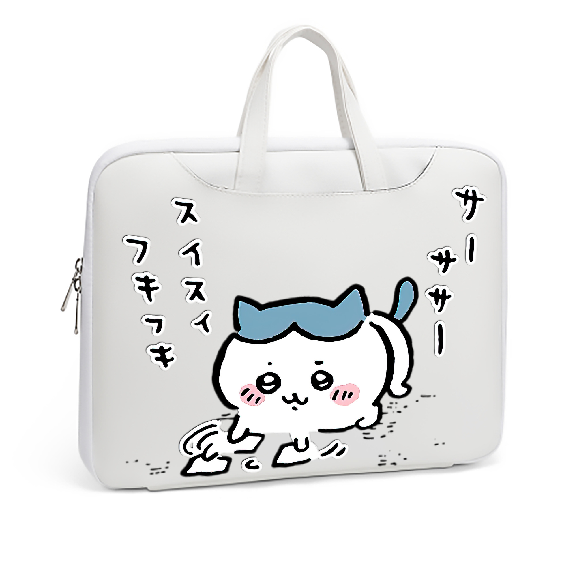 （画像用） ちいかわ ハチワレ Chii-kawa hachiware レザーラップトップバッグ　ノートパソコンケース