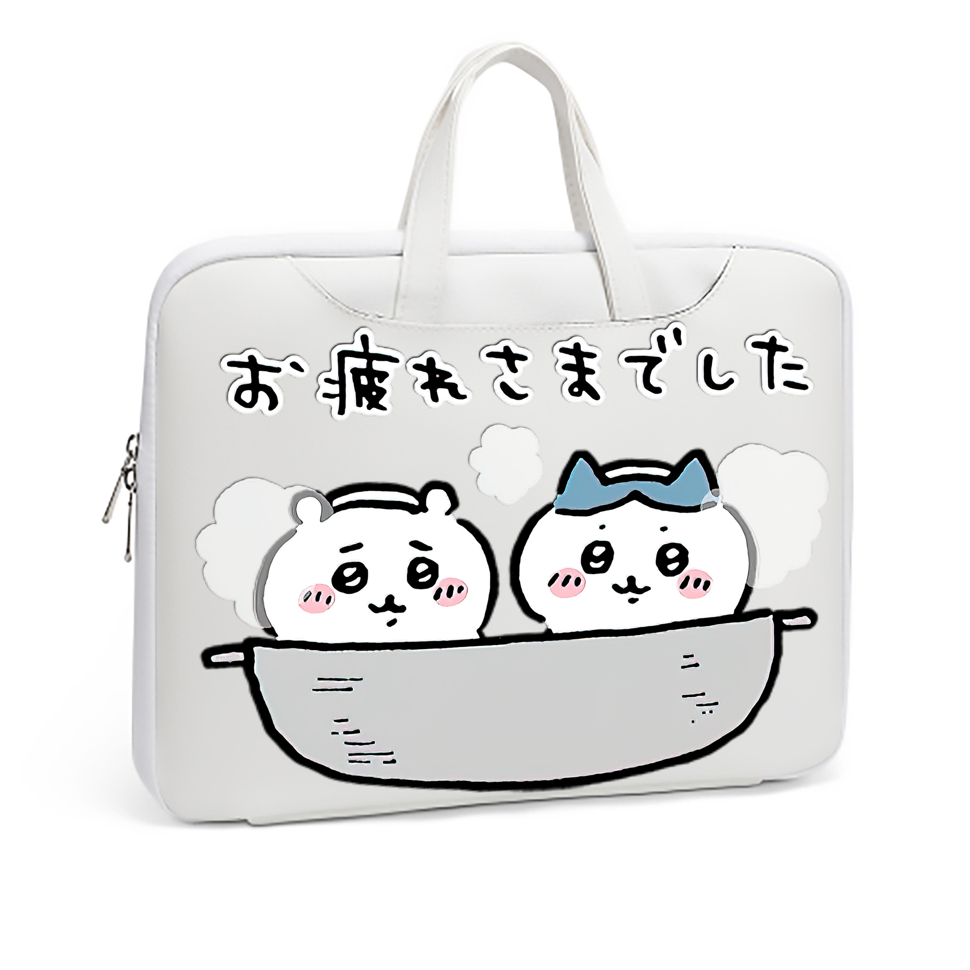 （画像用） ちいかわ ハチワレ Chii-kawa hachiware レザーラップトップバッグ　ノートパソコンケース