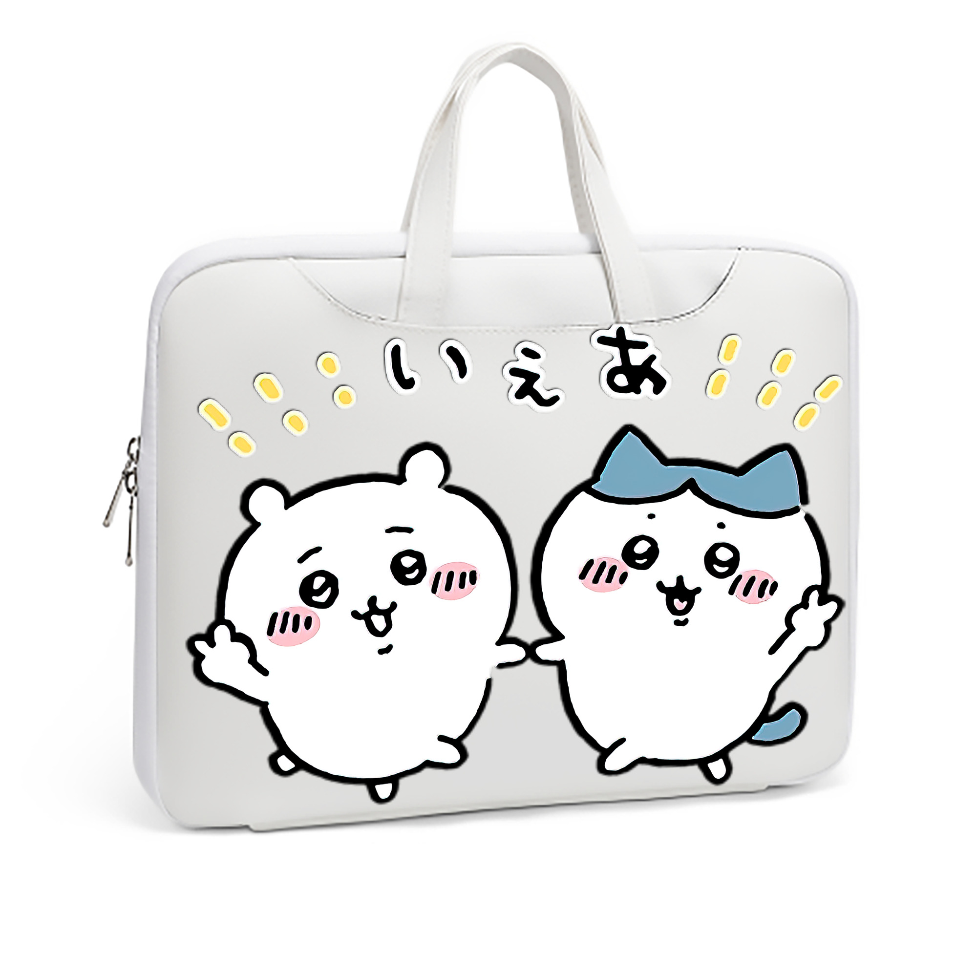 （画像用） ちいかわ ハチワレ Chii-kawa hachiware レザーラップトップバッグ　ノートパソコンケース
