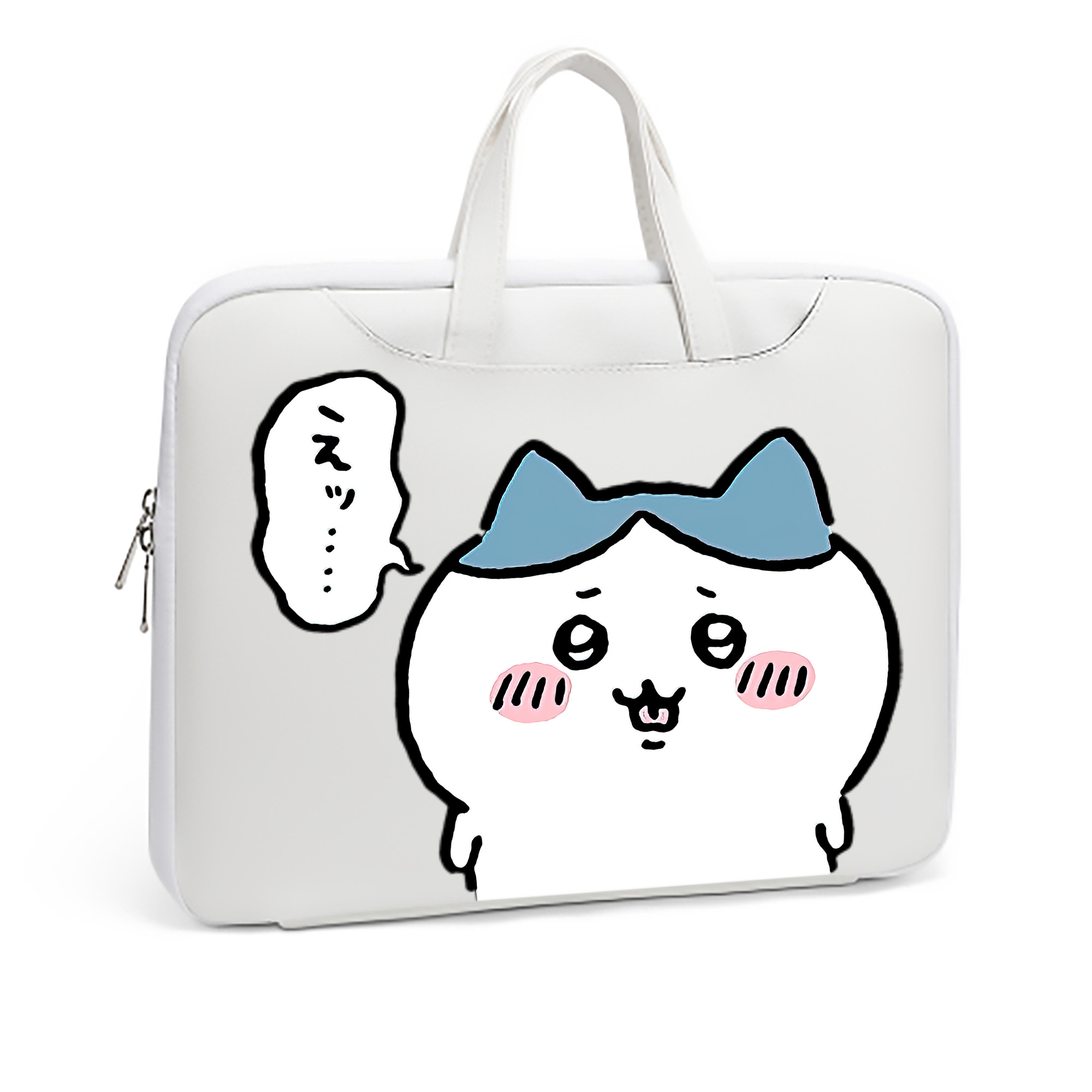 （画像用） ちいかわ ハチワレ Chii-kawa hachiware レザーラップトップバッグ　ノートパソコンケース