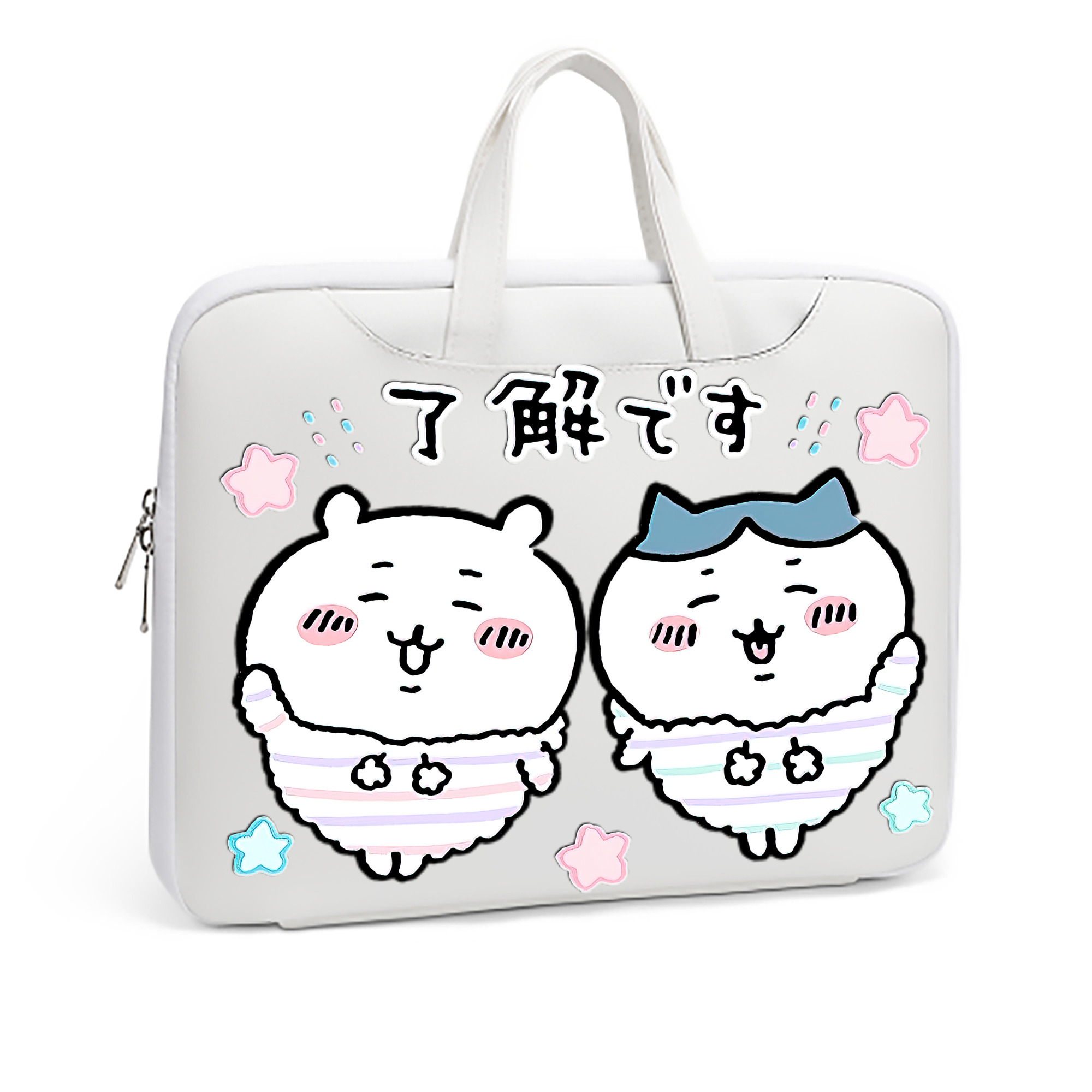 （画像用） ちいかわ ハチワレ Chii-kawa hachiware レザーラップトップバッグ　ノートパソコンケース