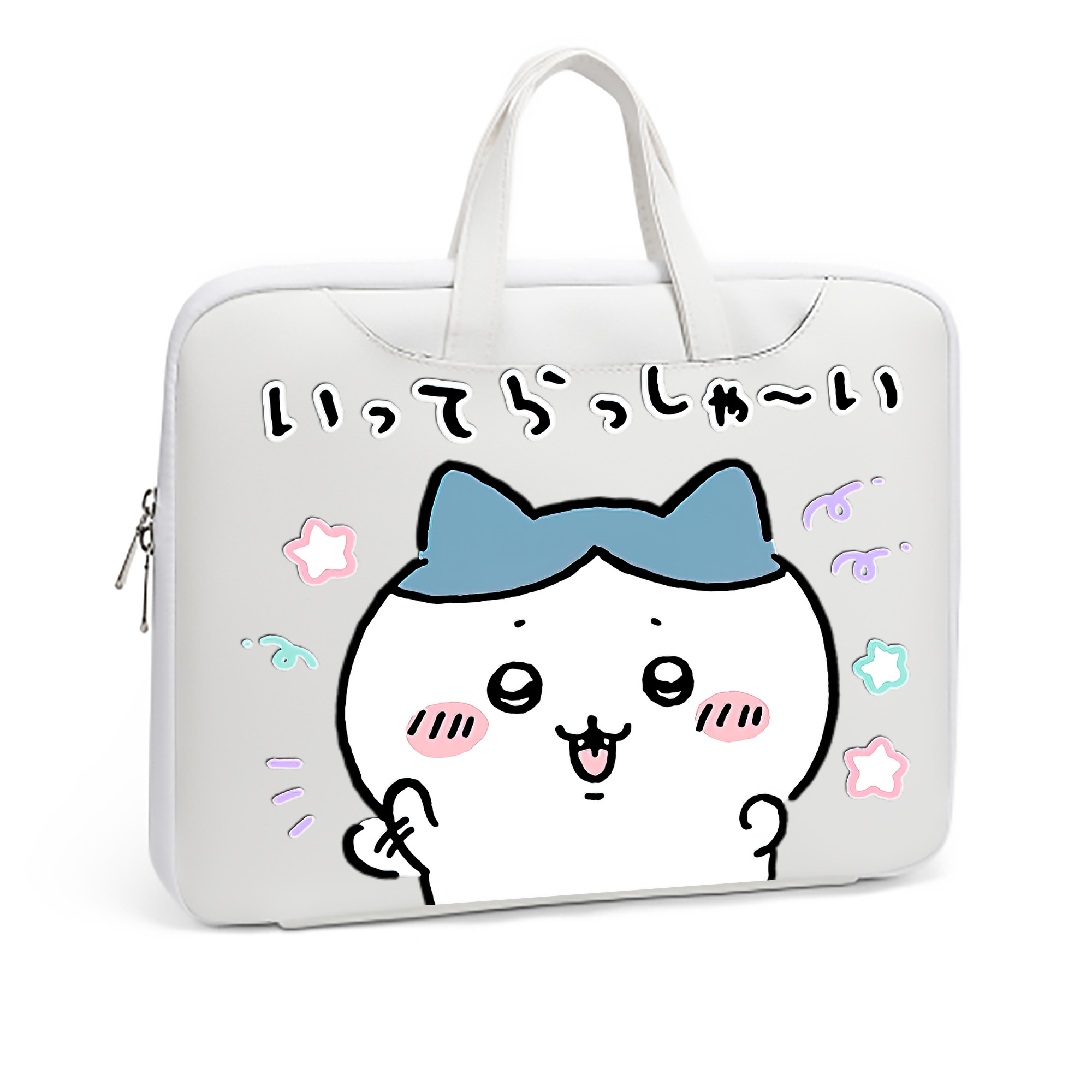 （画像用） ちいかわ ハチワレ Chii-kawa hachiware レザーラップトップバッグ　ノートパソコンケース