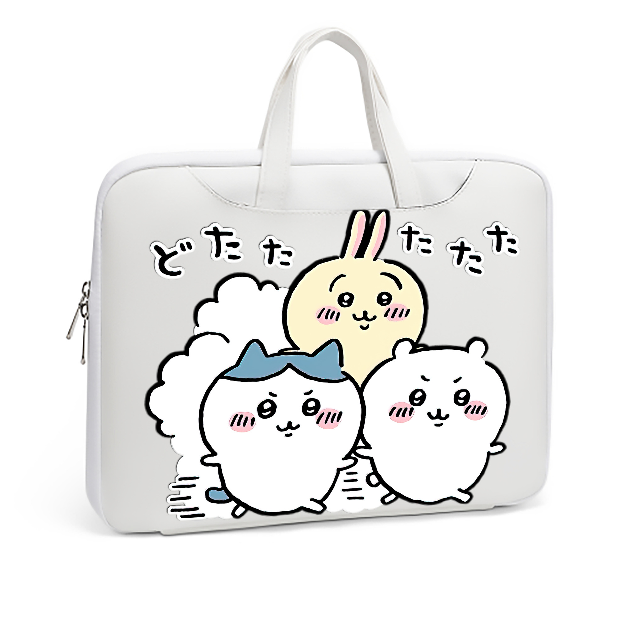 （画像用） ちいかわ ハチワレ Chii-kawa hachiware レザーラップトップバッグ　ノートパソコンケース
