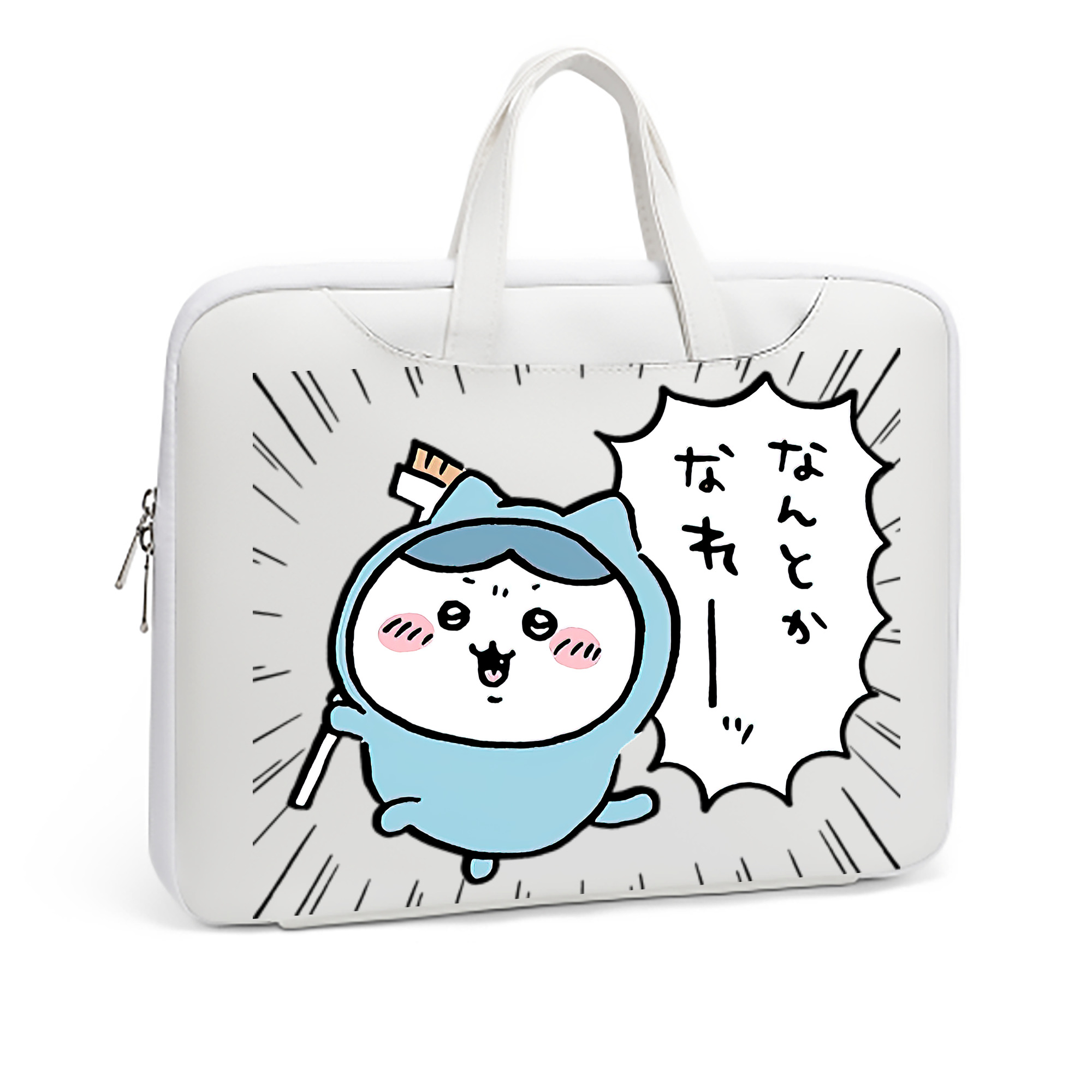 （画像用） ちいかわ ハチワレ Chii-kawa hachiware レザーラップトップバッグ　ノートパソコンケース
